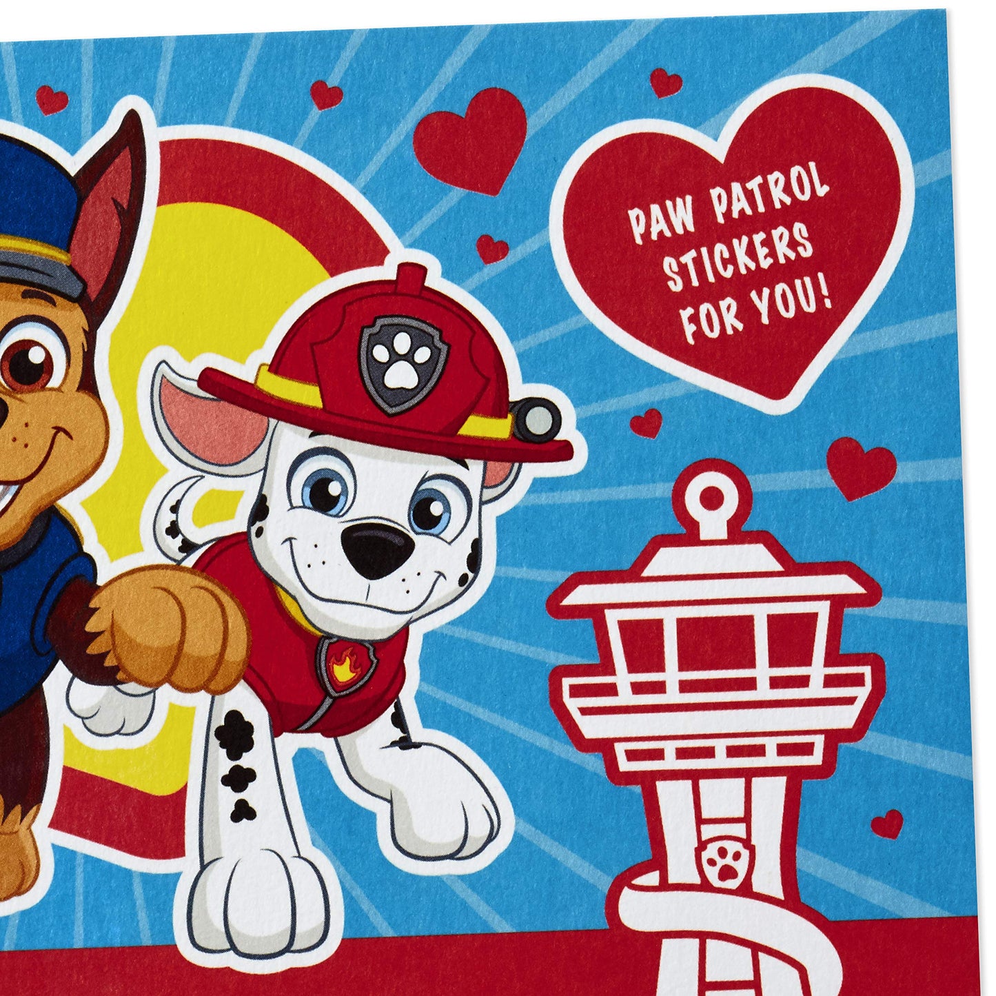 Hallmark Paw Patrol Valentines Day Card for Kids with Stickers (Ready for Adventure)