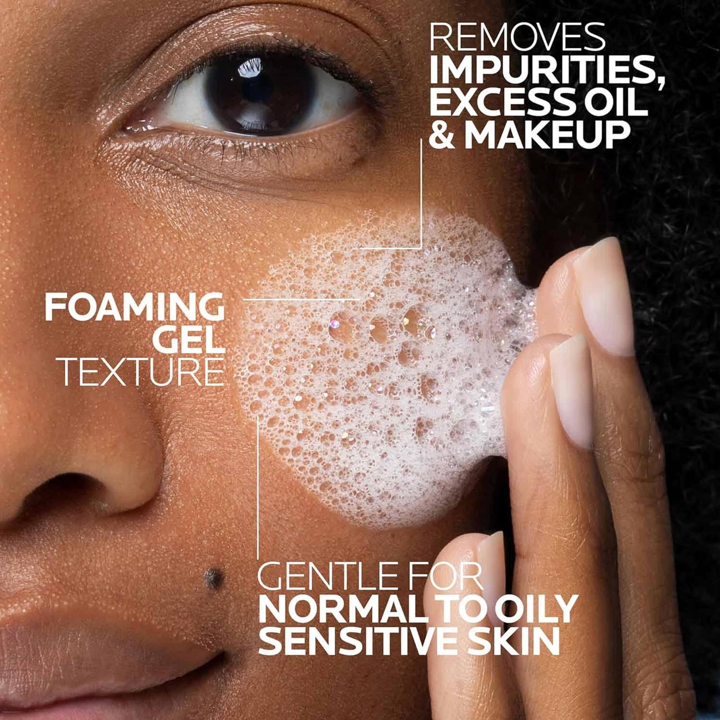 La Roche-Posay Toleriane Foaming Facial Cleanser - Oil-Free Face Wash with Niacinamide & Ceramides for Sensitive Skin | Gentle Pore Cleanser