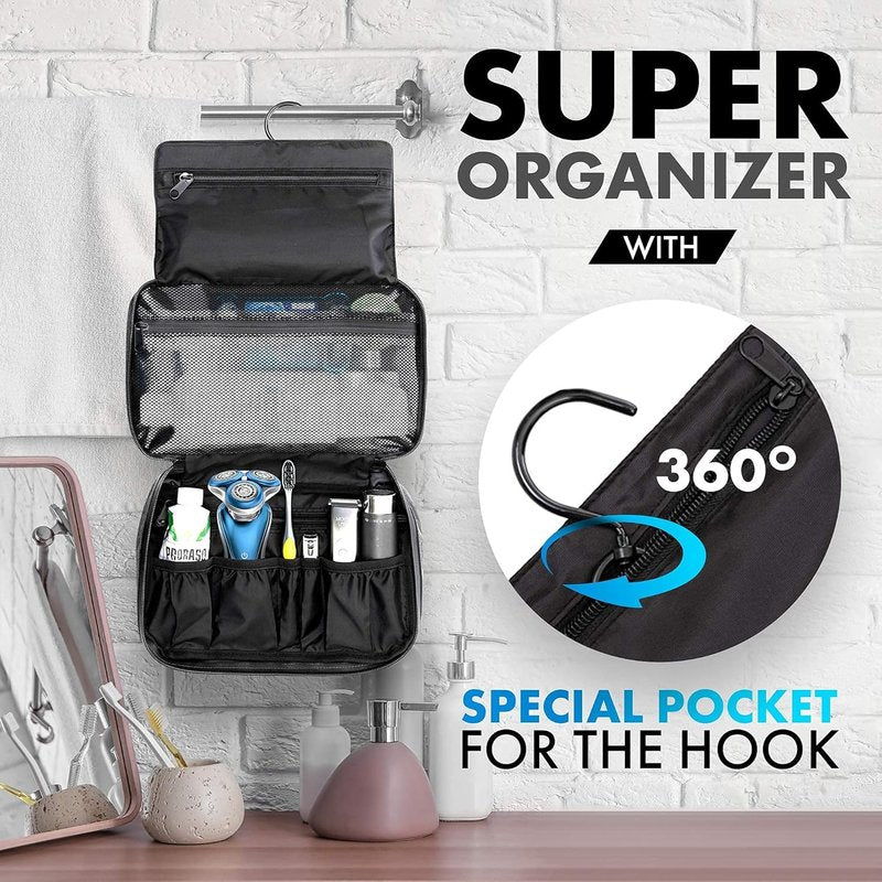 VASCO Hanging Toiletry Bag - Water-Resistant Travel Organizer for Men & Women | Compact Design