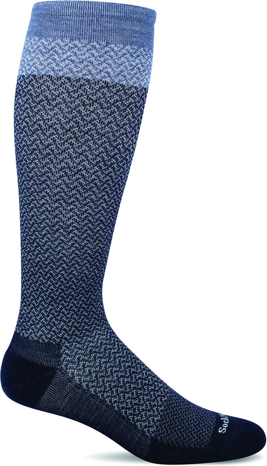Sockwell Women's Full Twist Moderate Graduated Compression Sock, Navy - M/L