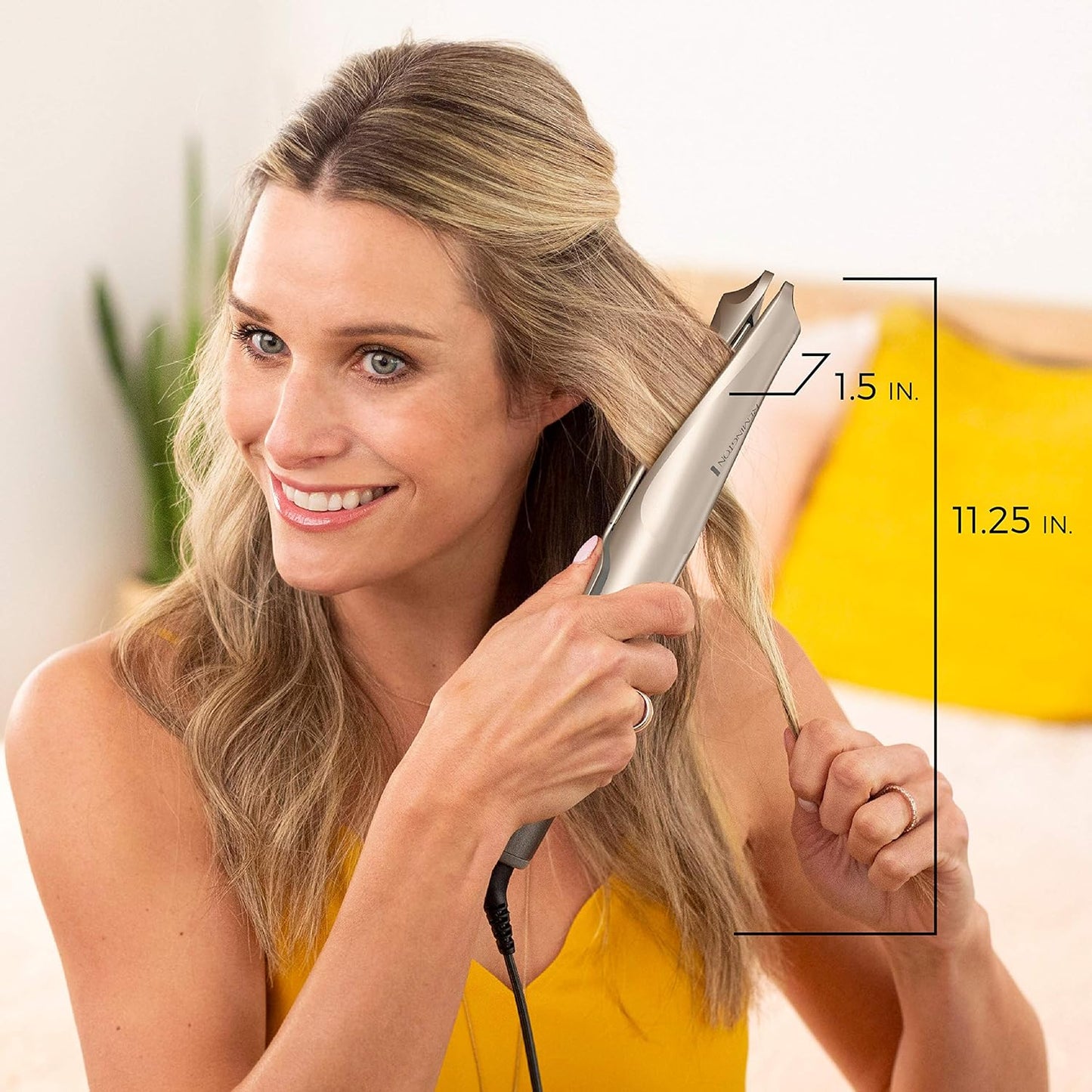 Remington Pro 1 Multi-Styler - Twist & Curl Technology, Straightener & Curling Iron | Color Care Protection, Champagne