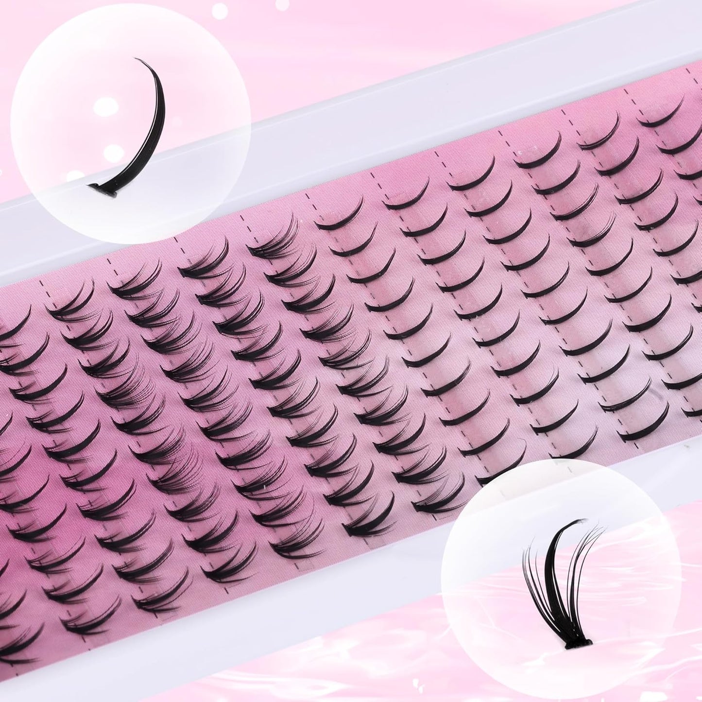 Winifred Bottom Lash Clusters Thick Volume Lower Lash Extension DIY Individual Lashes Bottom Clusters Lashes for Cluster Eyelash Extensions (168pcs)
