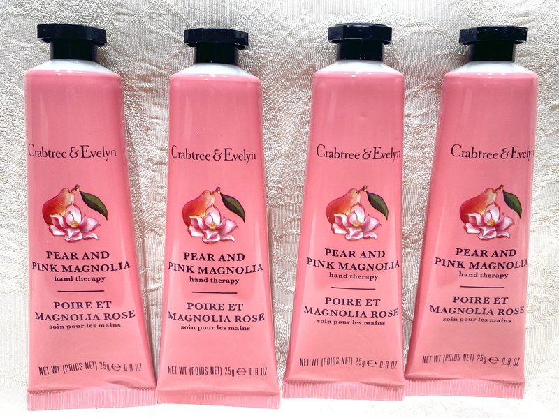 Crabtree & Evelyn Pear & Pink Magnolia Hand Therapy .9 oz SET of 4