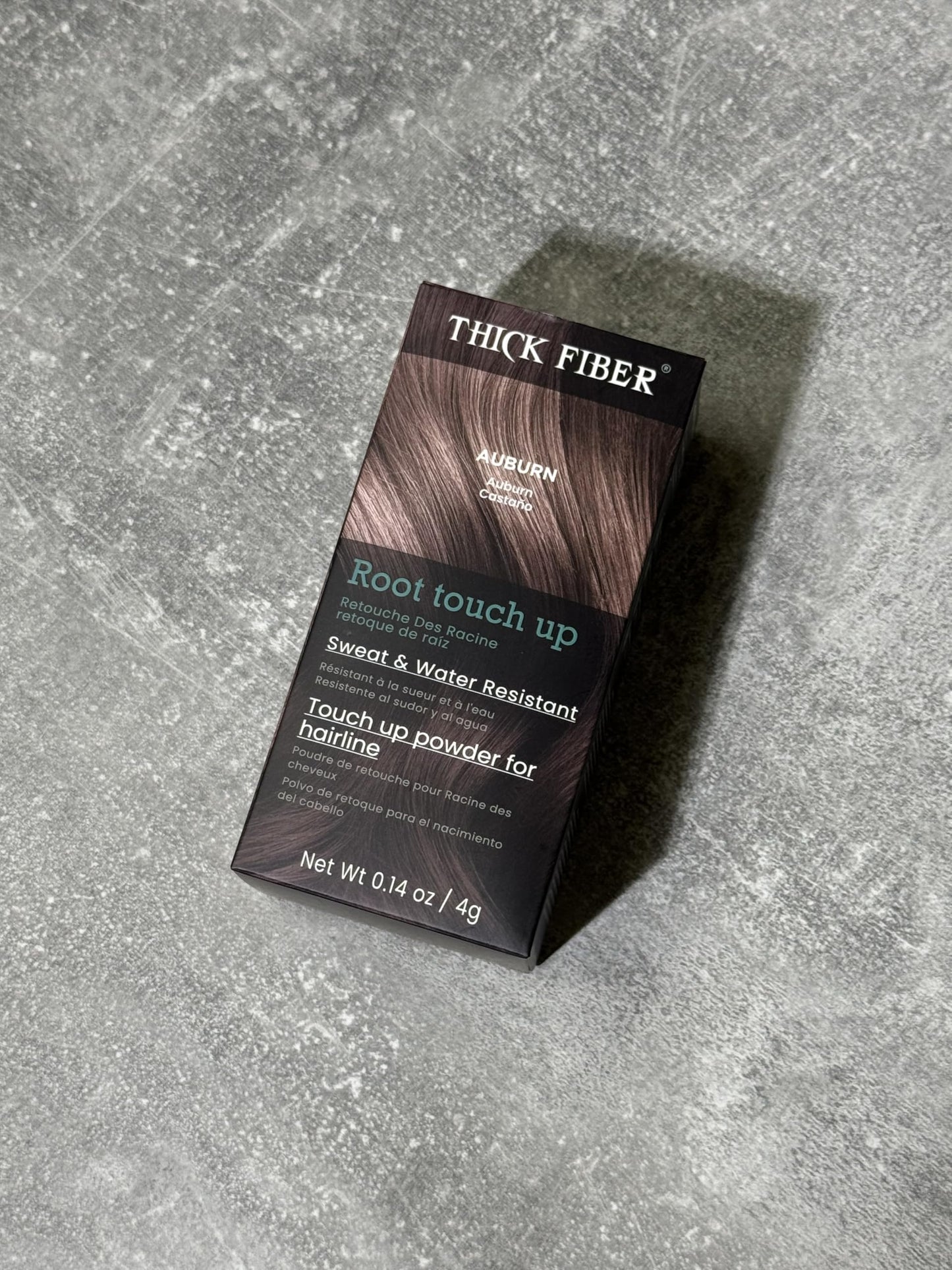 Thick Fiber Root Touch Up Powder, Medium Brown - Water & Sweat Resistant Hair Loss Concealer Set with Brush for Thin Hairlines and Gray Root Coverage