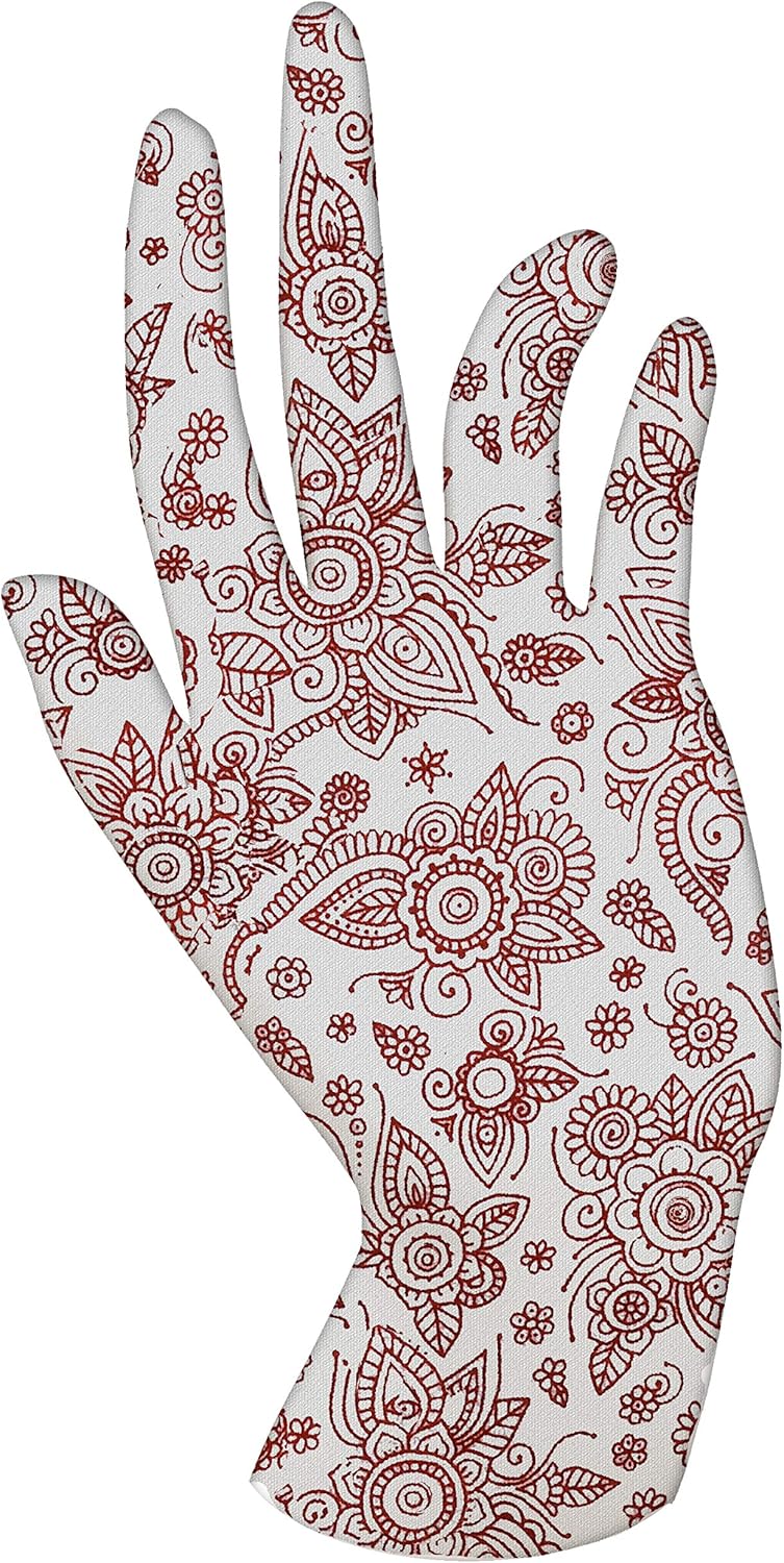 Henna Moisturizing Gloves - Long-Lasting Hydration - Made in the USA | Medium Size