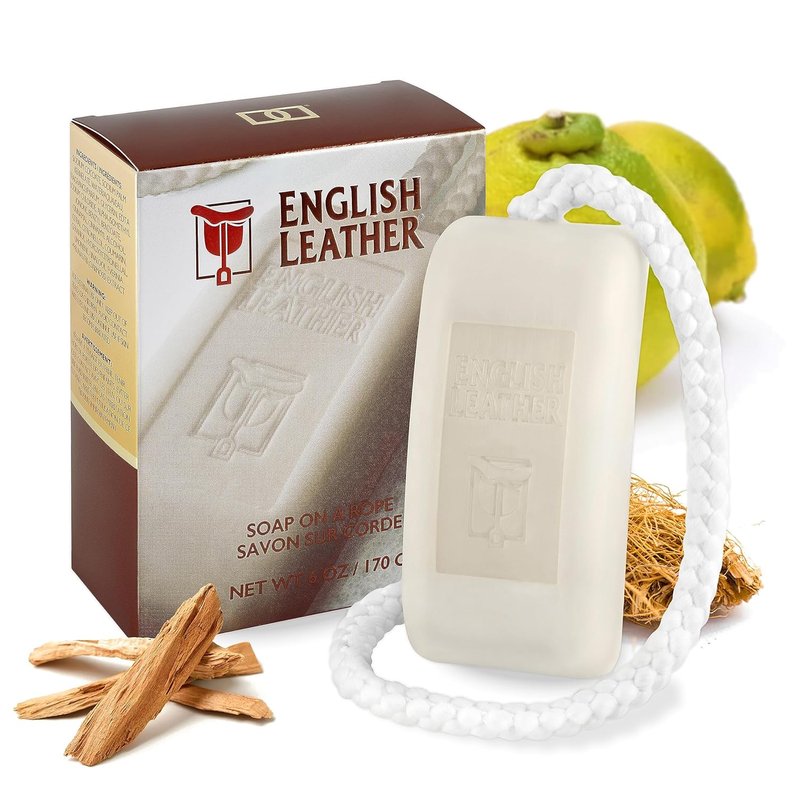 Dana English Leather Soap On A Rope for Men - Luxurious Fragrance & Stylish Design
