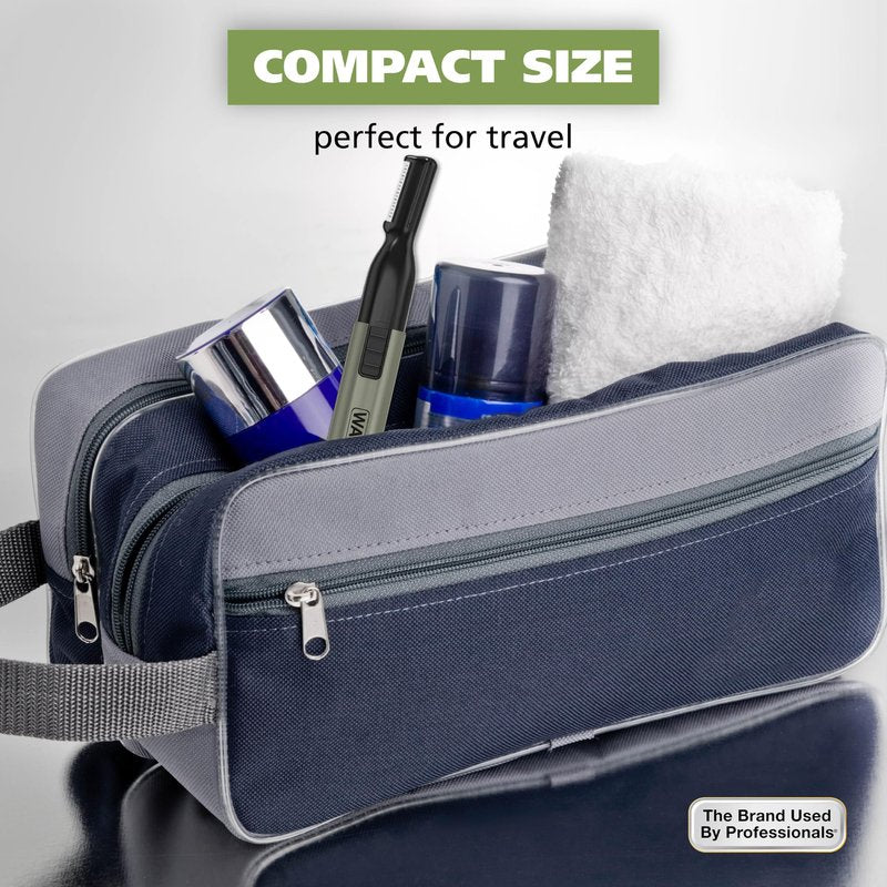 Wahl Micro Groomsman Battery Personal Trimmer for Hygienic Grooming with Rinseable, Interchangeable Heads for Eyebrows, Neckline, Nose, Ears, & Other Detailing - 05640-600