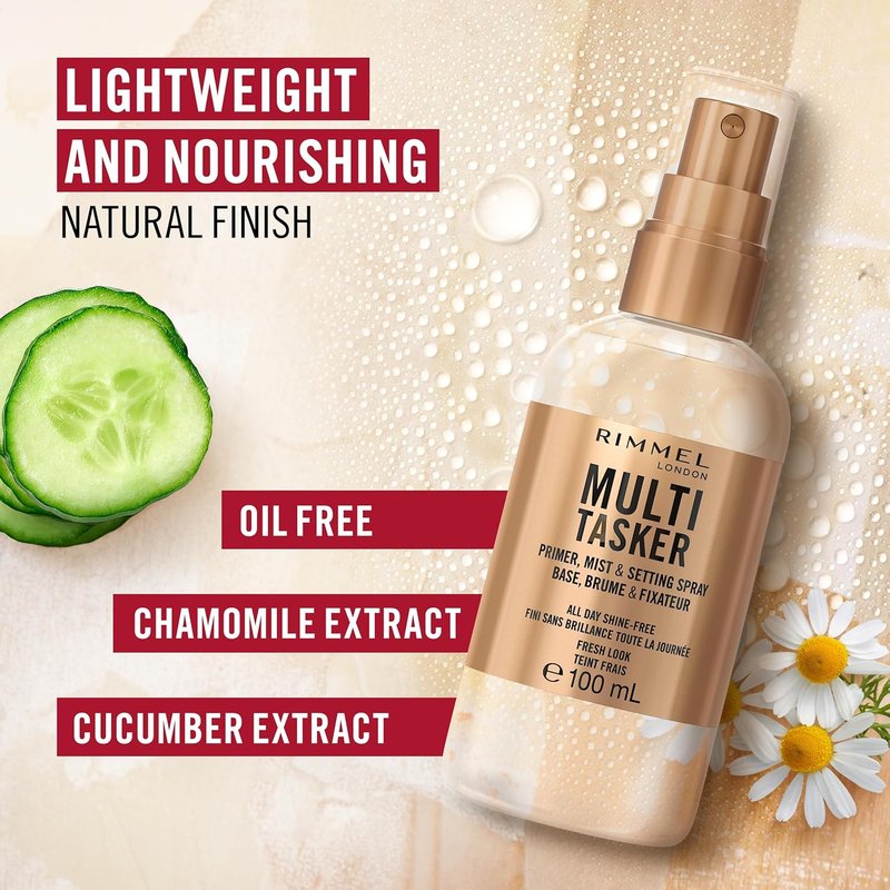 Rimmel Multi-Tasker Setting Spray - Long-Lasting Makeup Finish | 3.3 Fl Oz