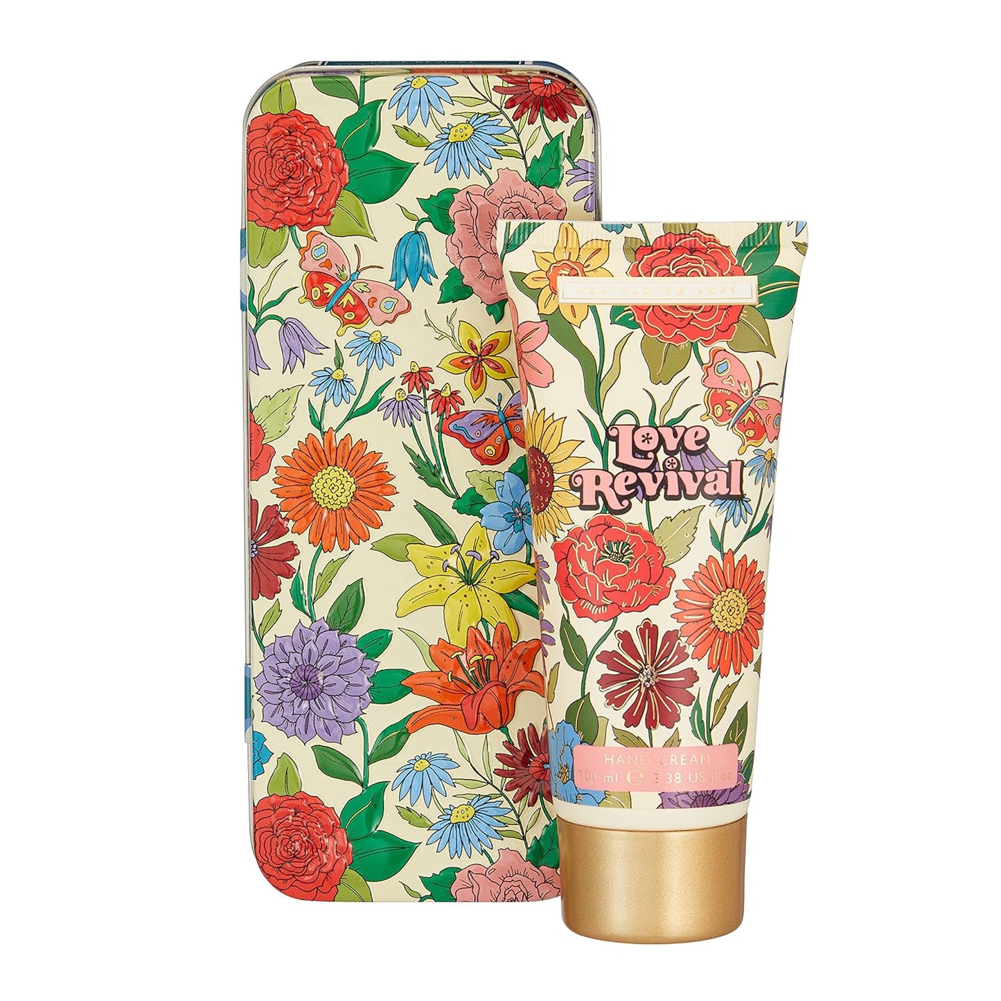 Heathcote & Ivory Love Revival Hand Cream - Hydrating 100ml Tin for Soft, Beautiful Hands