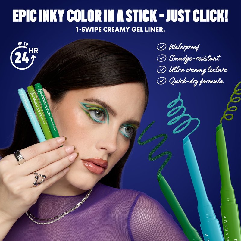 NYX PROFESSIONAL MAKEUP Epic Inky Stix Eyeliner, Mechanical Cream Gel Eyeliner, Waterproof Formula With Up To 24HR Wear - 02 Ember Energy (Matte Warm Brown)