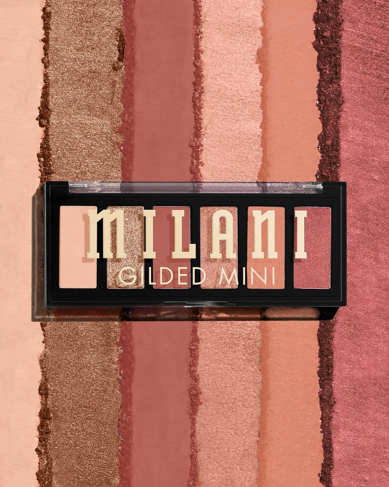 Milani Gilded Mini Eyeshadow Palette with 6 Matte & Shimmer Hues - It's All Ros√©