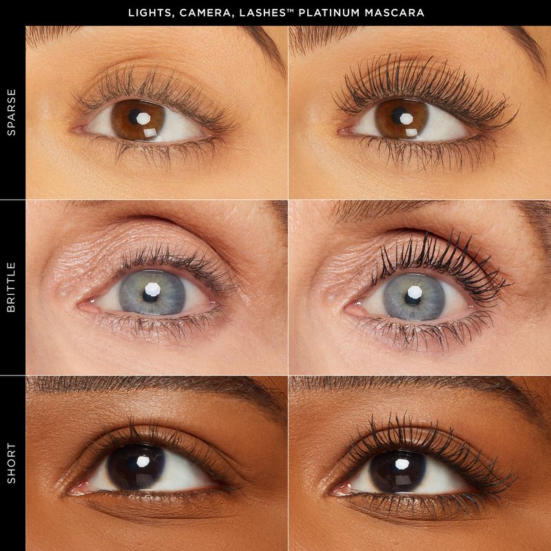 tarte lights, camera, lashes platinum volumizing mascara – Black Tinted Peptide Lash Serum mascara for Volume & Length, Smudge-Proof, Flake-Free, Vegan & Cruelty-Free, full size, black