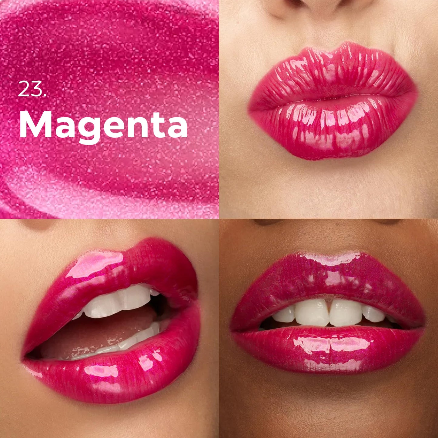 Kiko Milano 3D Hydra Lip Gloss – High Shine, Hydrating, Plumping, Non-Sticky, Moisturizing Lip Makeup – 23 Magenta – 6.5ml
