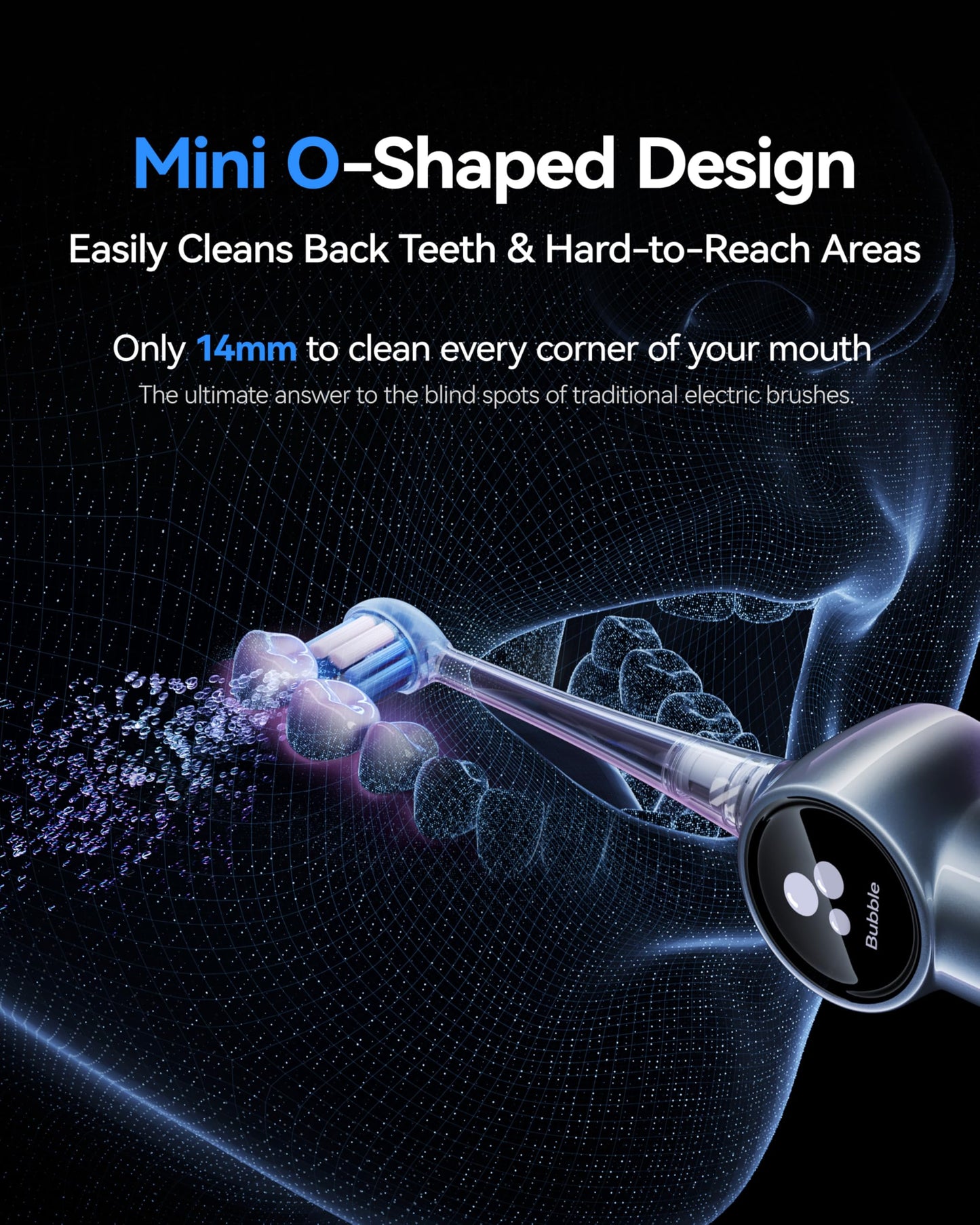 RANVOO AirJet X5 Original Replacement Head, Upgraded Jet Clean, 100% Plaque Removal, Conada Certified, White for Adult Protect Gum Orthodontic Teeth, Set of 3 Mixed Brush Heads