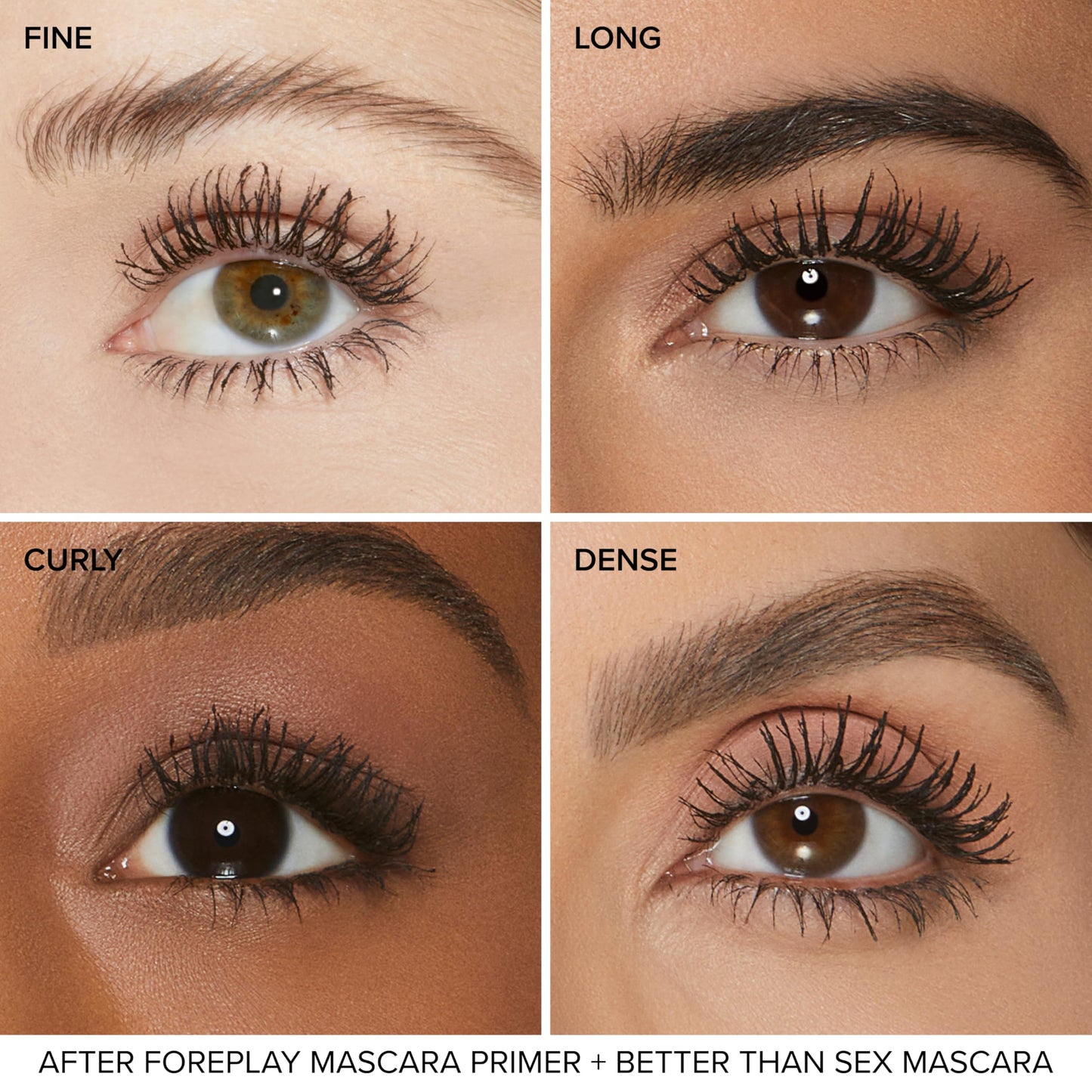 Too Faced Better Than Sex Foreplay Mascara Primer | Waterproof Eyelash Primer for Volume and Length | Nourishing Argan Oil + Grape Seed Oil Formula, Black, 0.27 Fl Oz