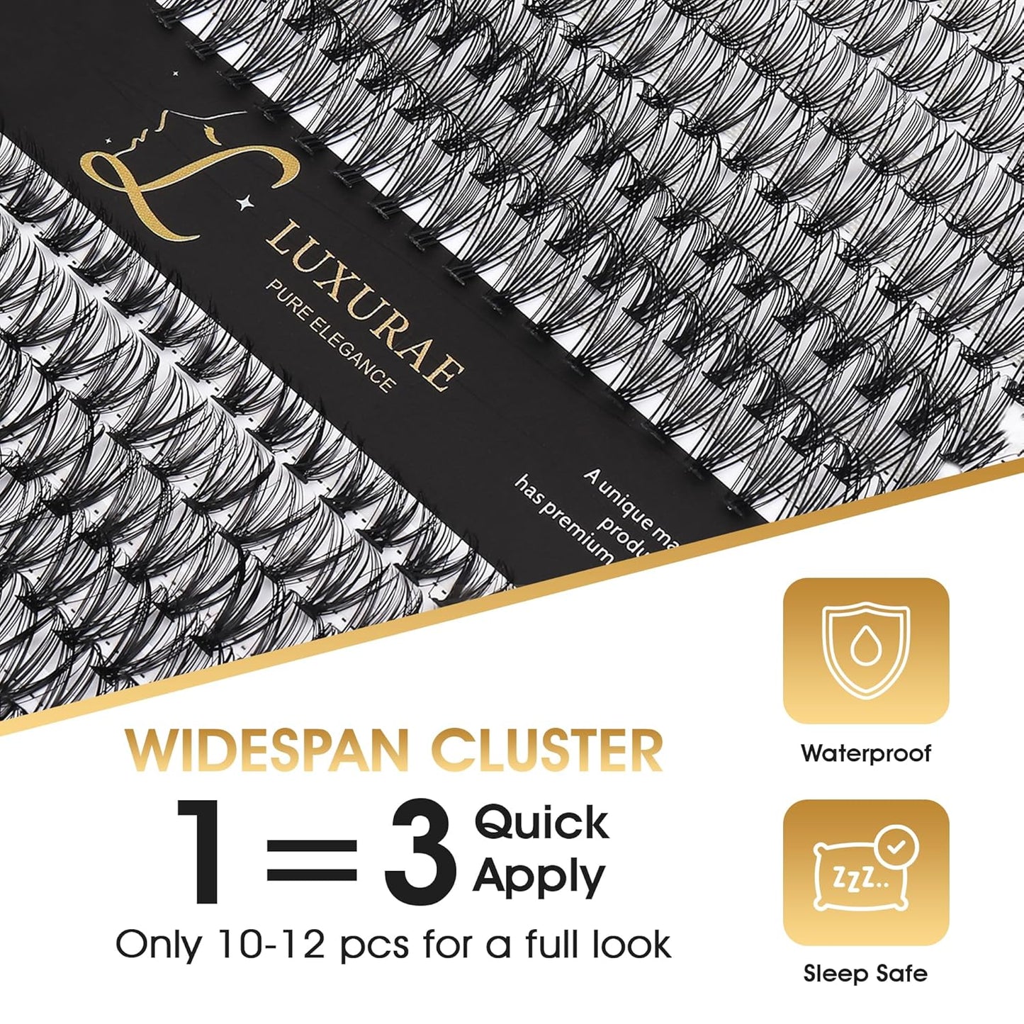 Eyelash Clusters Kit - 576 PCS Natural Mink False Eyelashes | DIY Extensions with Bond, Seal & Applicator, 8-16MM