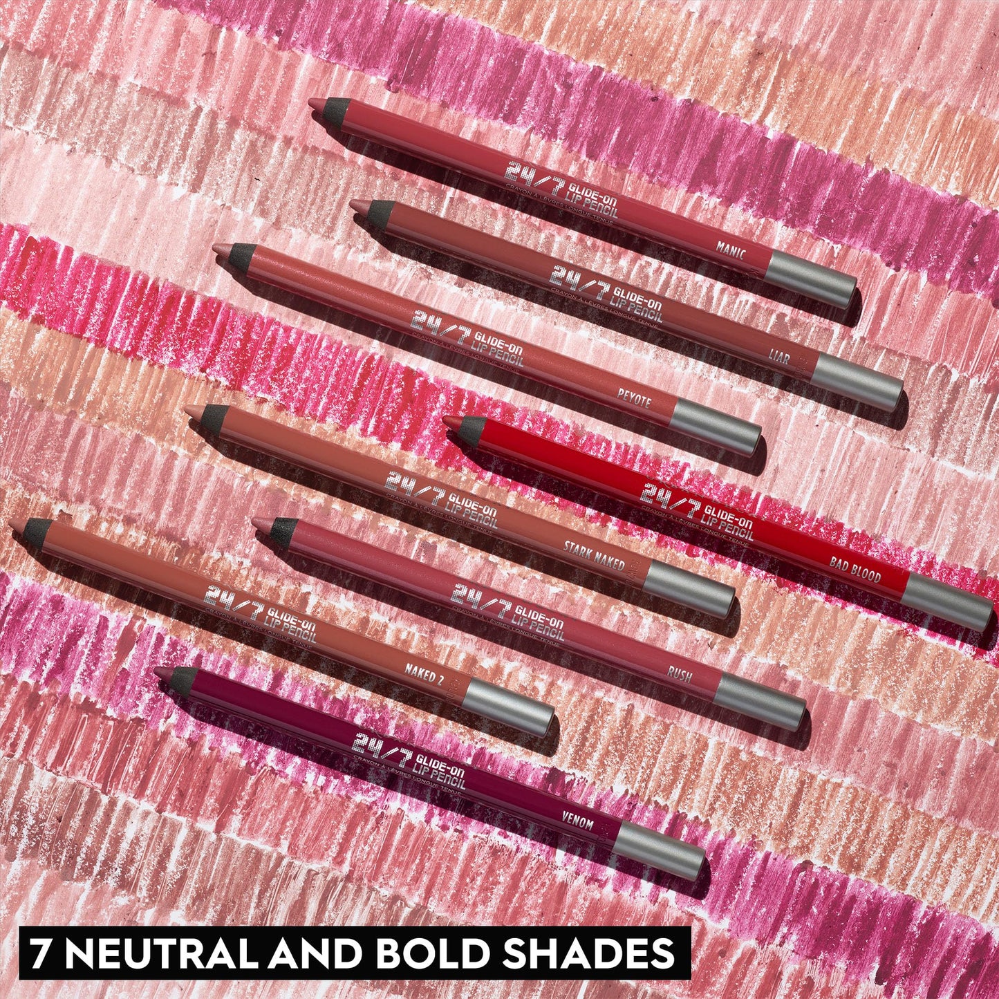 URBAN DECAY 24/7 Glide-On Waterproof Lip Pencil (Bad Blood - Deep Red), Smudge-Proof, Longwearing Lip Liner, Smooth & Creamy Colors, Moisturizing Formula with Vitamin E - 0.04 oz