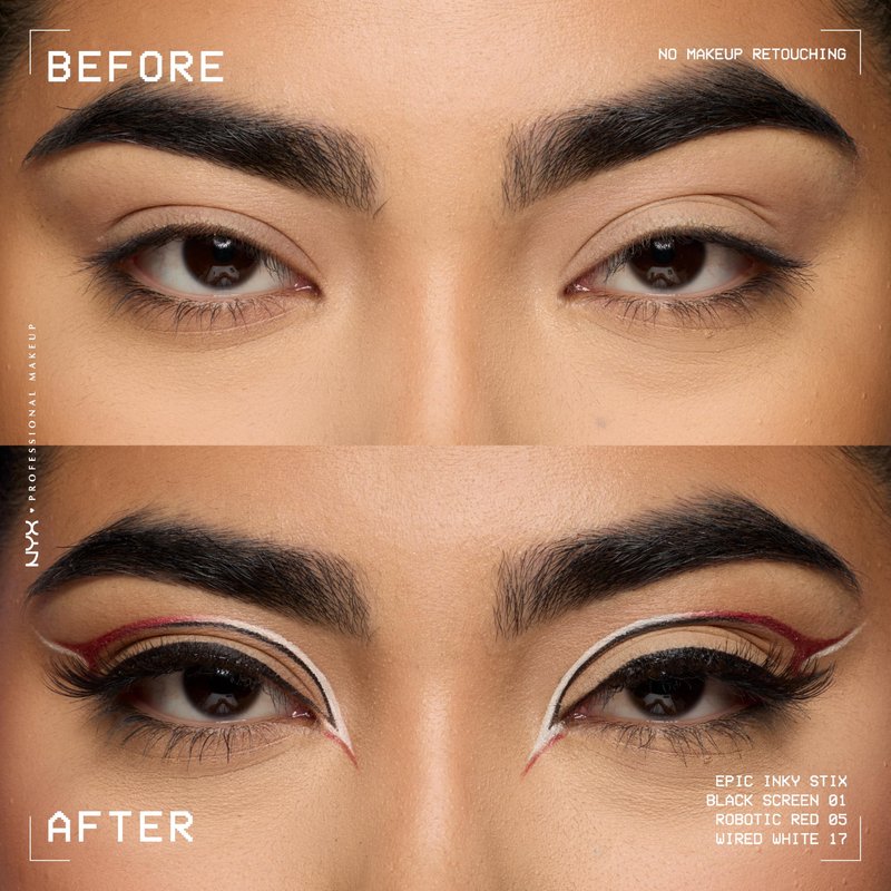 NYX PROFESSIONAL MAKEUP Epic Inky Stix Eyeliner, Mechanical Cream Gel Eyeliner, Waterproof Formula With Up To 24HR Wear - 02 Ember Energy (Matte Warm Brown)