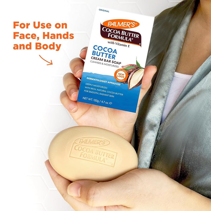 Palmer's Cocoa Butter Formula Cream Soap - Daily Skin Therapy with Vitamin E | 3.5 Ounces (Pack of 12)