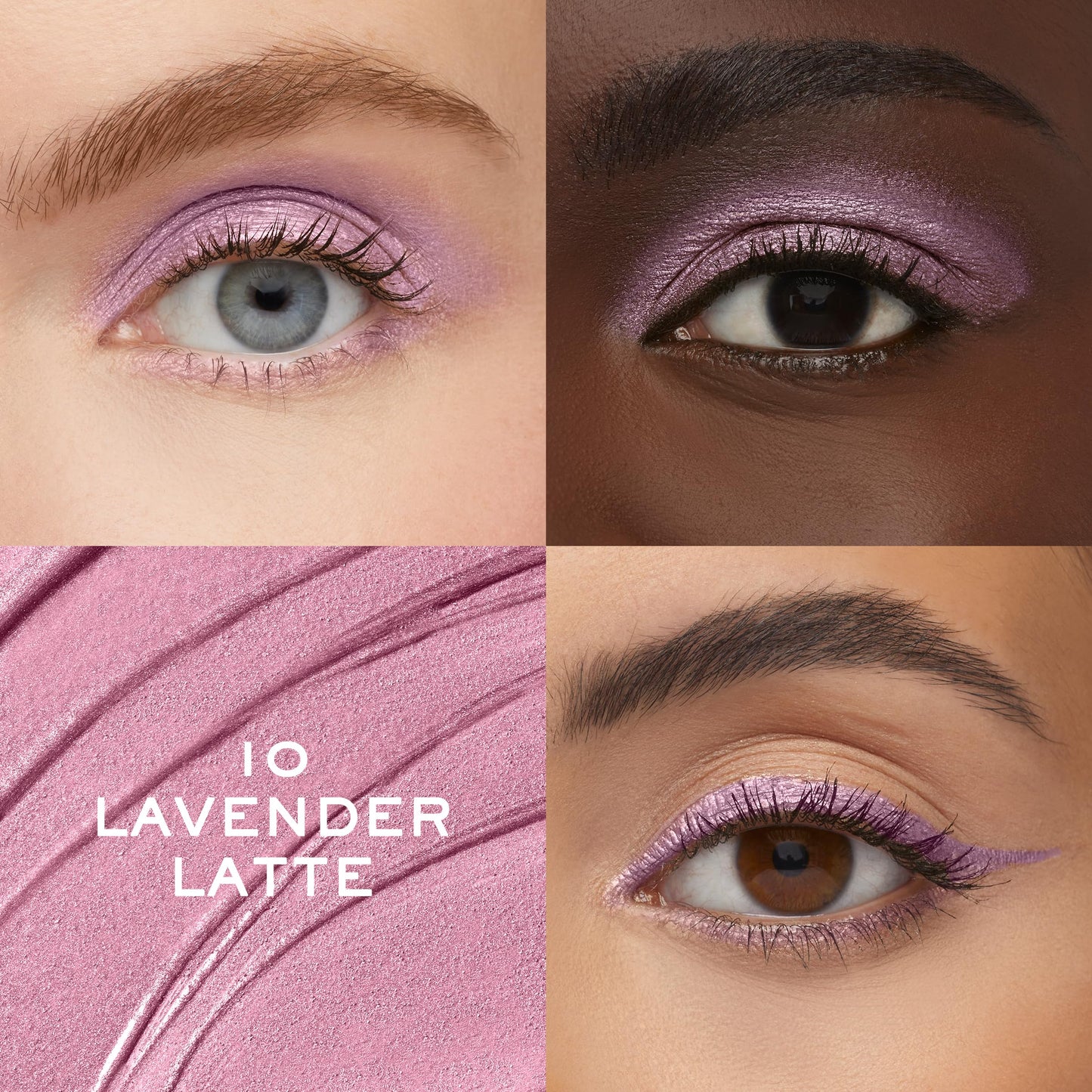 Lancôme Idôle Tint Long Wear Liquid Eyeshadow & Eyeliner - Multi-Use Eye Makeup in Shimmery & Matte Finishes - Buildable Color & Up to 16H of Wear - 10 Lavander Latte: Irridescent Lavender