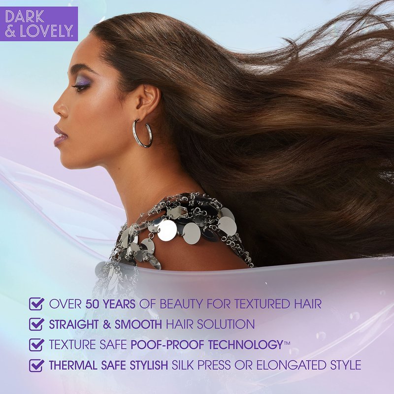 SoftSheen-Carson Dark and Lovely Blowout Heat Shield Hair Primer, Blow Dry Spray & Heat Protectant with Castor Oil, For Curly & All Hair Types, 4.4 fl oz