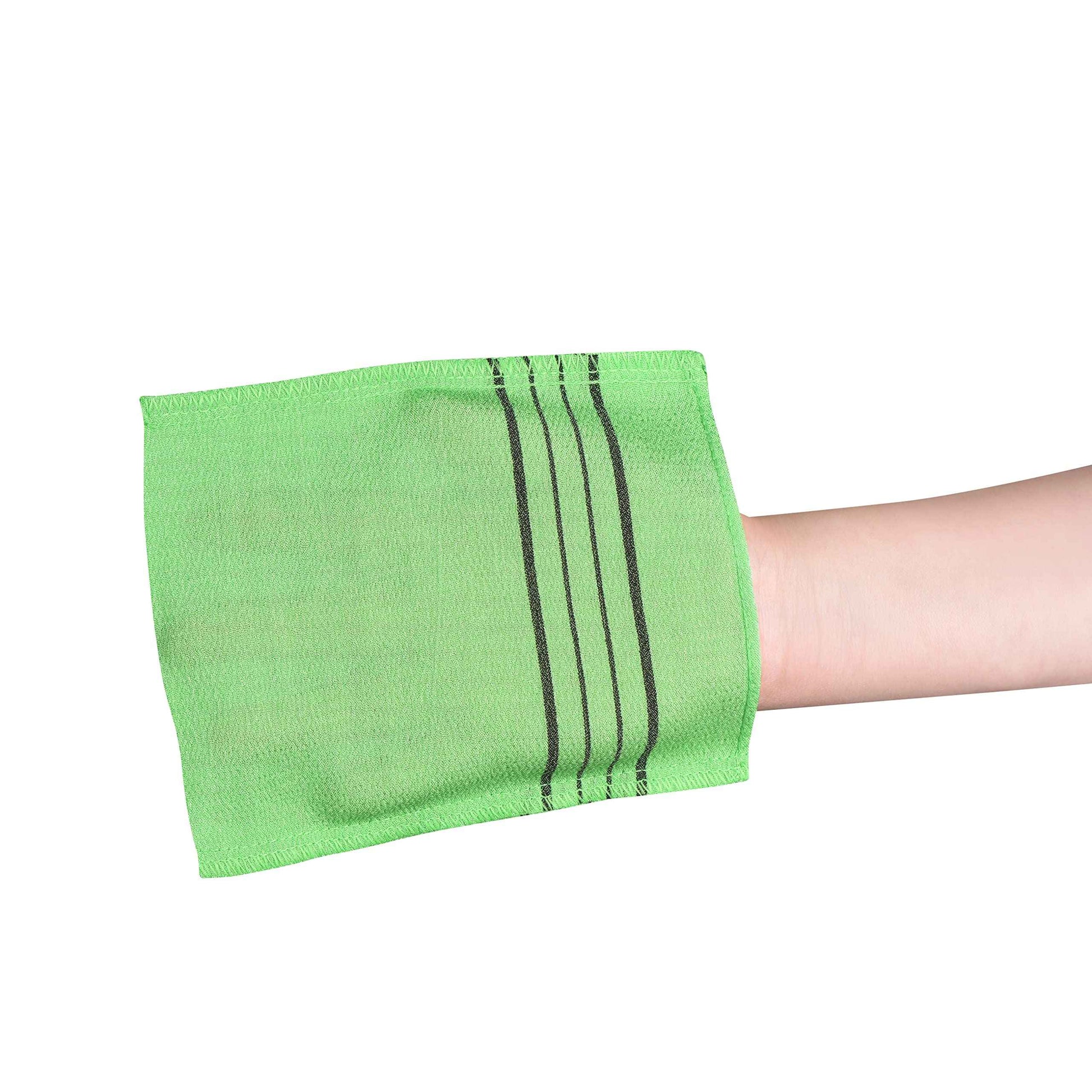Sofrien New Korean Exfoliating Towel Washcloth Mitts, Korean Itaaly Shower and Bath Towel (6.29 x 5.3 Inch, Green) Made in Korea (Green, 30 Pcs)