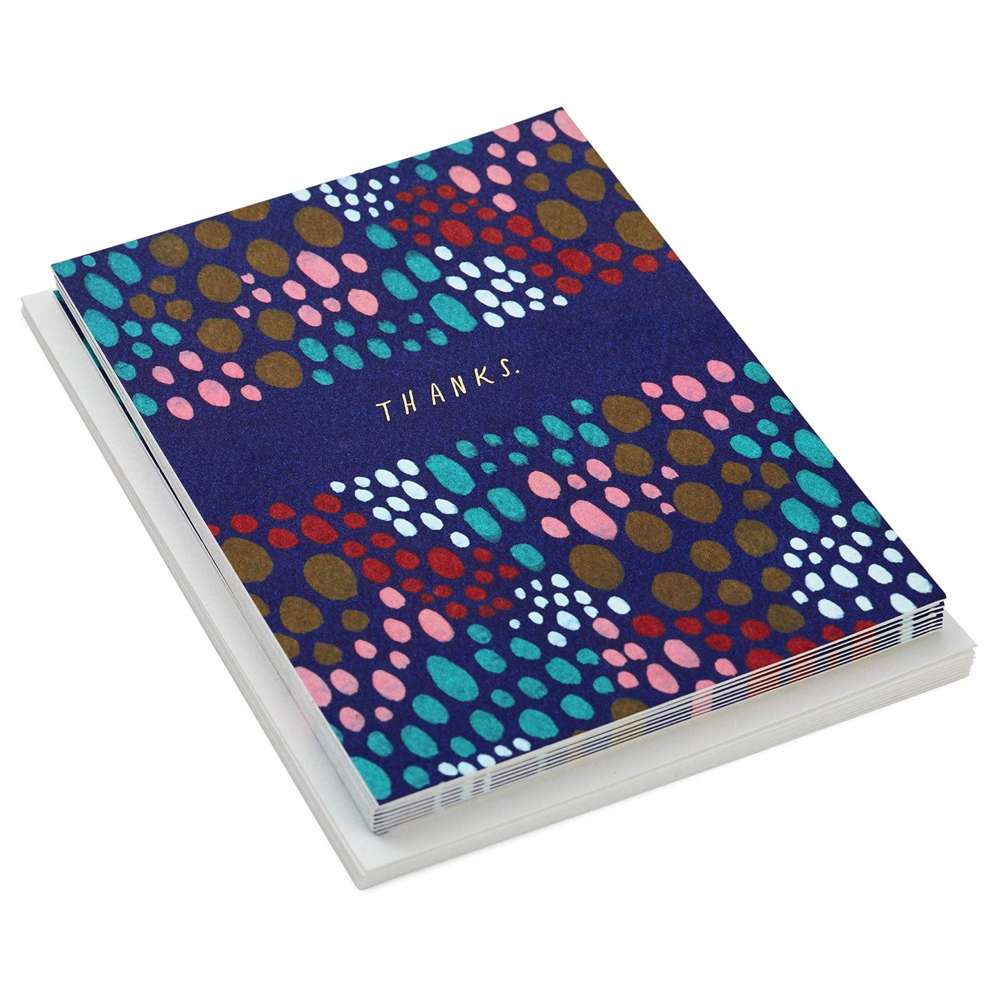 Hallmark Thank You Cards, Artistic Blue Dots (8 Cards with Envelopes)