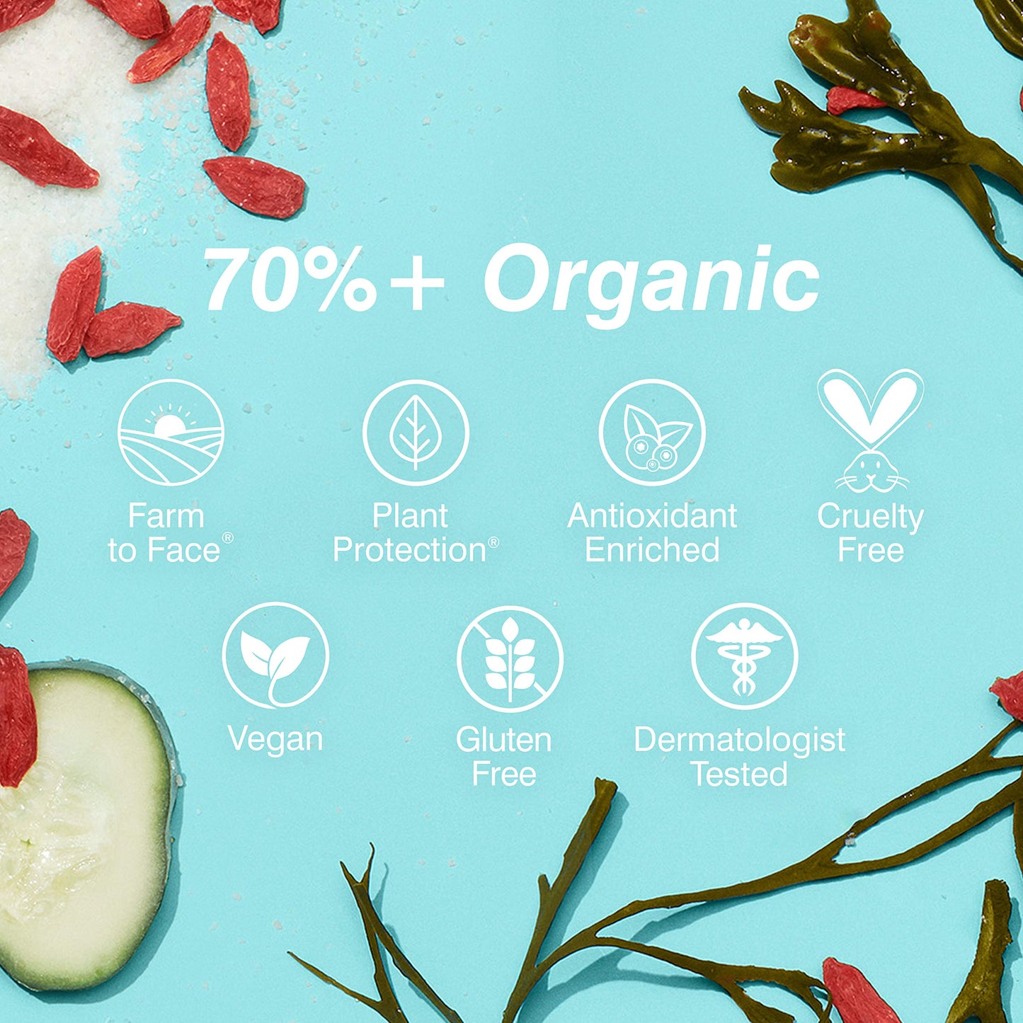 COOLA Organic Glowing Greens Facial Cleanser, Dermatologist Tested Skin Barrier Protection with Aloe Vera Juice, Vegan and Gluten Free, 5 Fl Oz