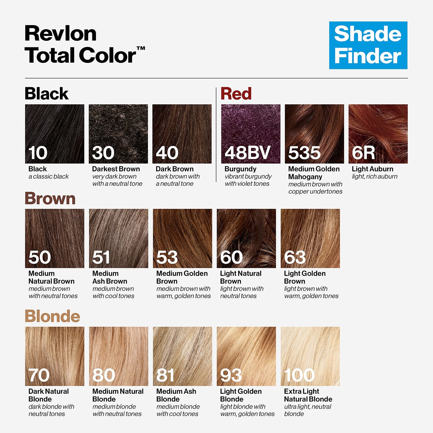 Revlon Total Color Permanent Hair Color, Clean and Vegan, 100% Gray Coverage Hair Dye, 51 Medium Ash Brown, 3.5 oz