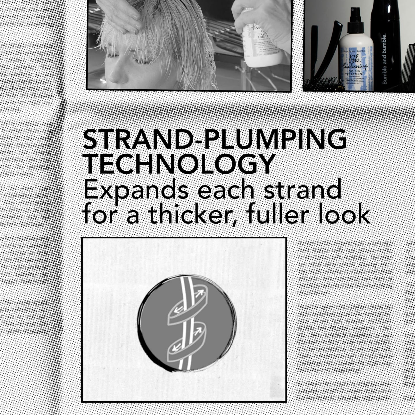 Bumble and bumble. Thickening Go Big Plumping Hair Treatment Spray | Heat Protection | Softening + Defining | Straight to Wavy, 8.5 Fl Oz