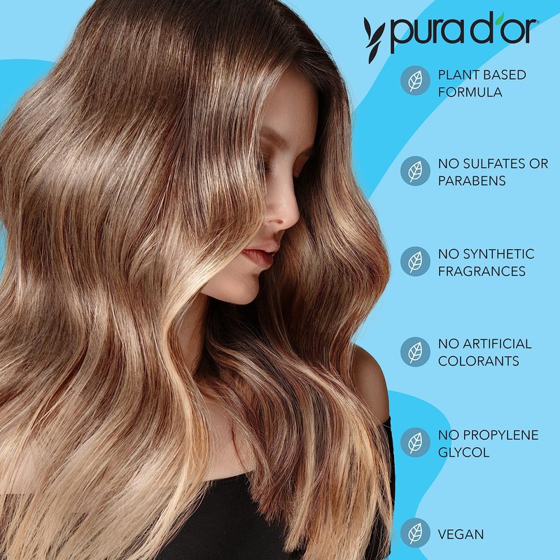PURA D’OR Moisture Protect Cleansing Conditioner (16oz) Detangles & Restores Hair with Argan Oil, Lavender, No Sulfate, All Hair Types, Men & Women (Packaging may vary)