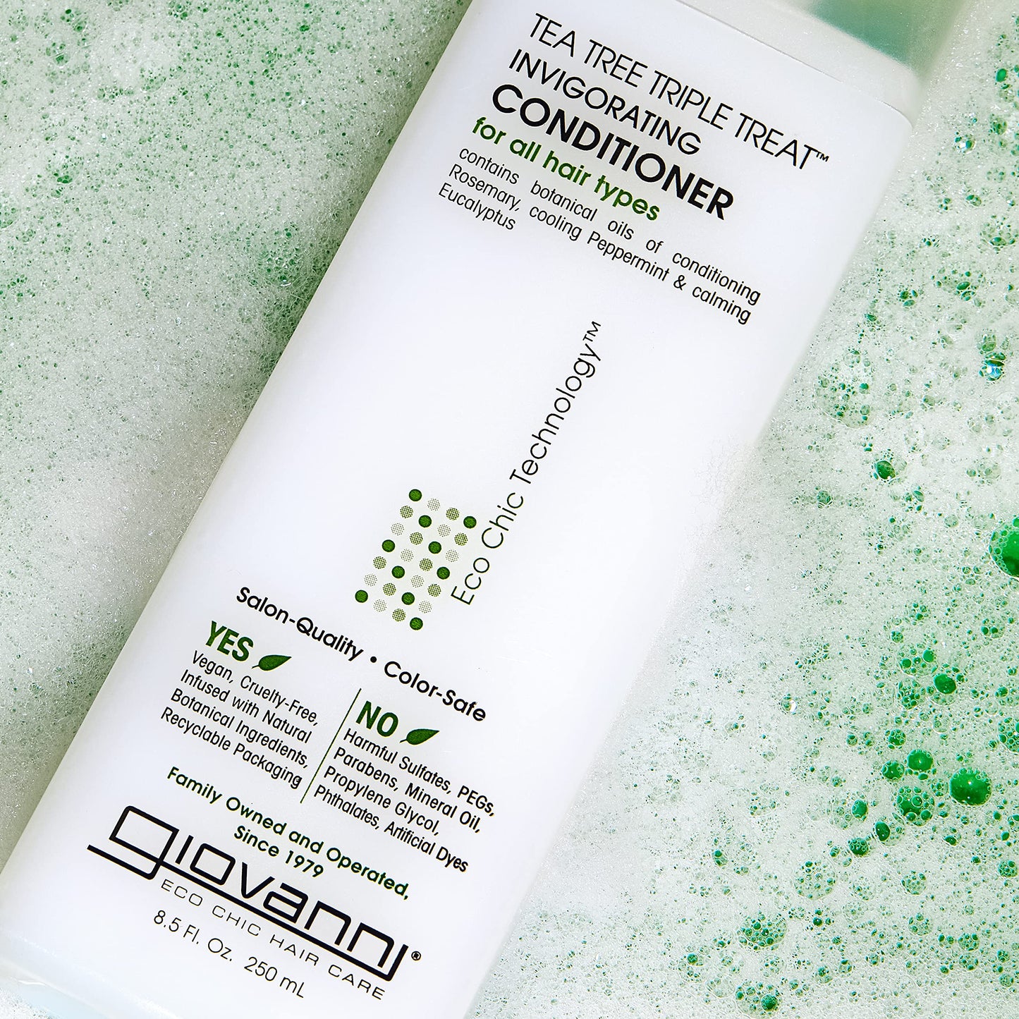 GIOVANNI Invigorating Conditioner Cooling Peppermint, Eucalyptus, Conditioning Rosemary, Tea Tree Triple Treat (Tea Tree Botanicals), 33.8