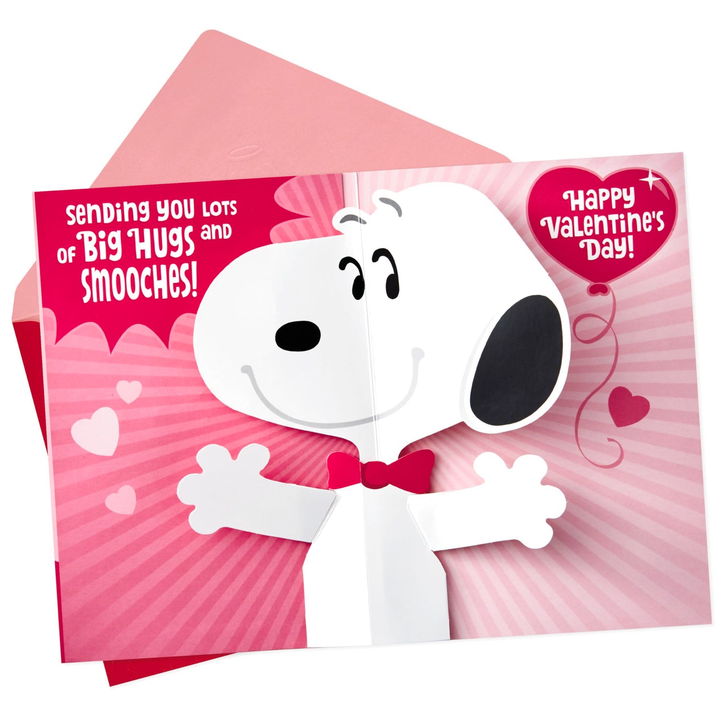 Hallmark Peanuts Valentine's Day Sound Card for Kids (Snoopy Hug) (699VCG3007)