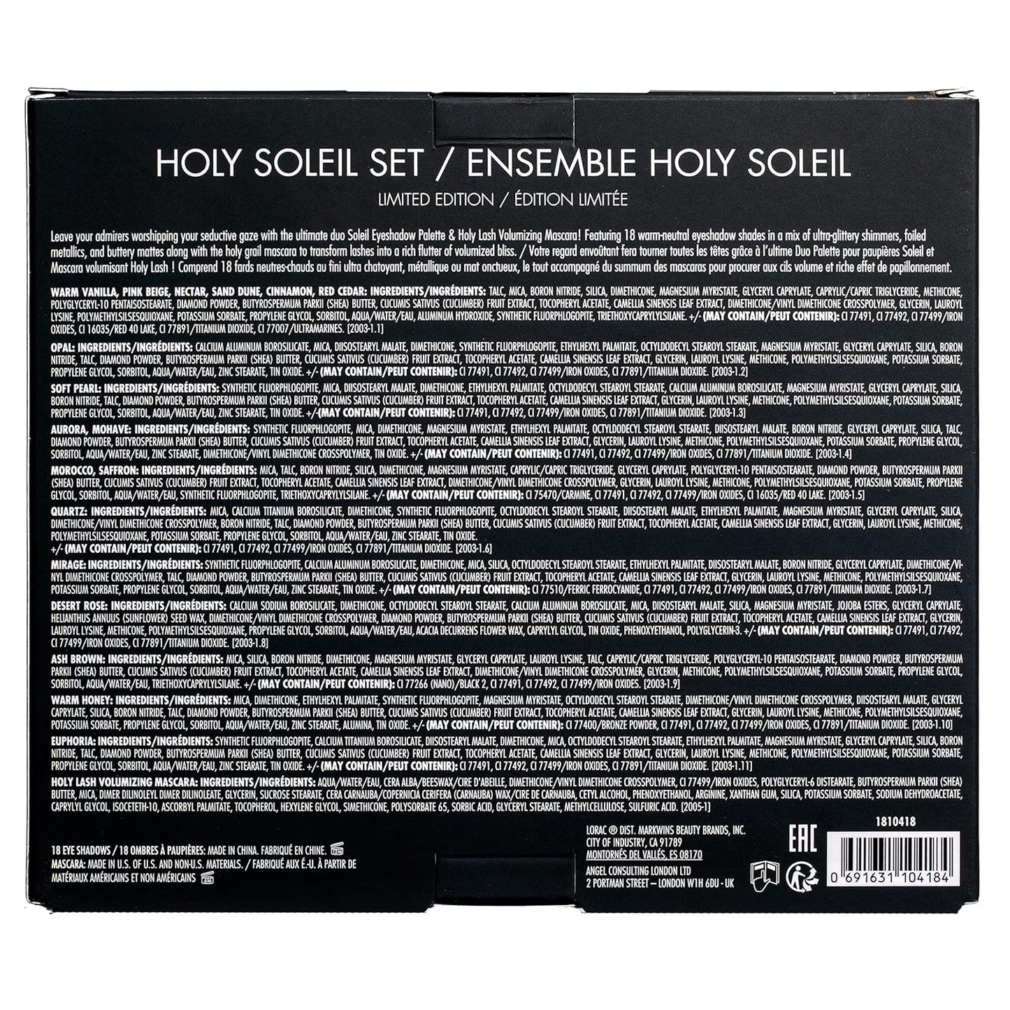 LORAC Holiday Collection - Holy Soleil Makeup Set | Perfect Gift for Beauty Lovers