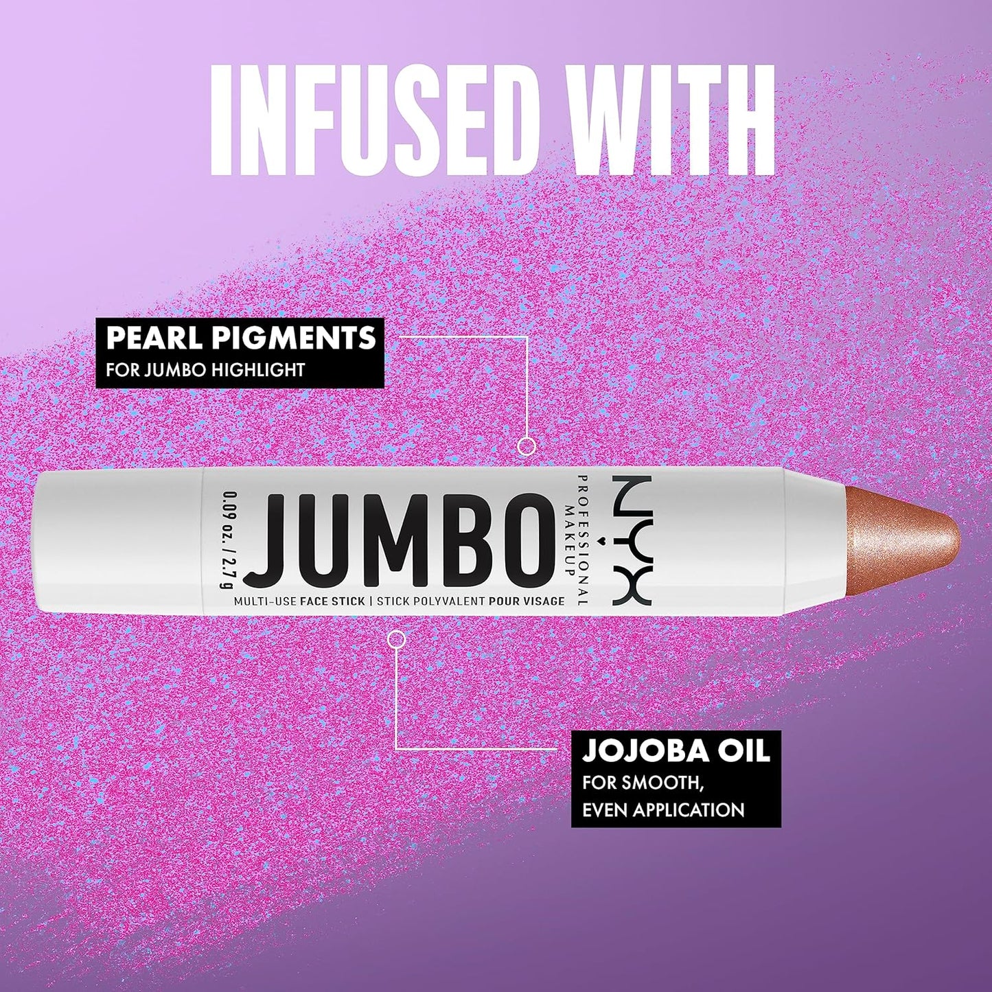 NYX PROFESSIONAL MAKEUP, Jumbo Multi-Use Face Highlighter Stick - Vanilla Ice Cream