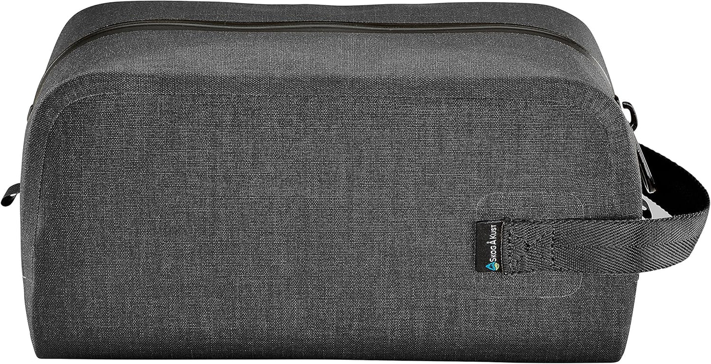 Skog Å Kust DoppSåk Waterproof Travel Toiletry Bag - Large, Leak-Proof Design, Black
