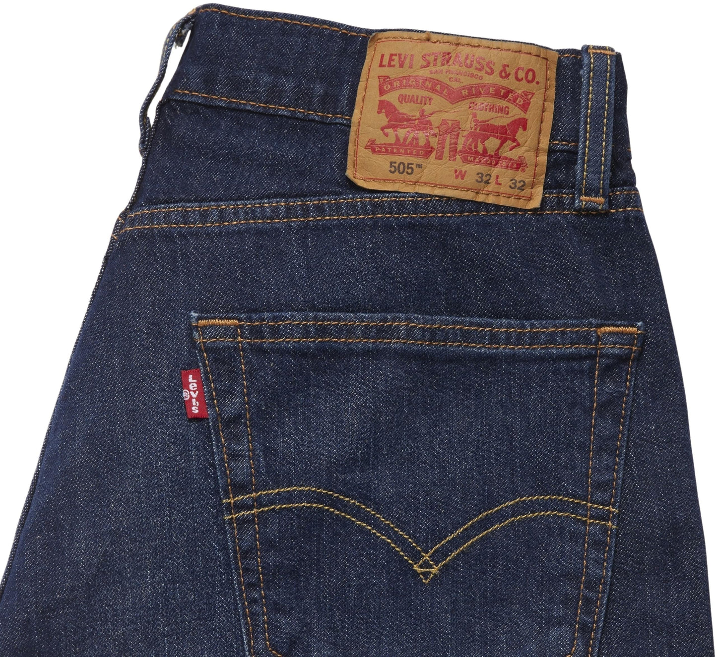Levi's Men's 505 Regular Fit Jeans (Also Available in Big & Tall), Nail Loop Knot-Dark Indigo, 36W x 32L