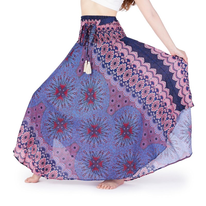 Lannaclothesdesign Women's Long Maxi Skirt Bohemian Gypsy Hippie Style Clothing Boho Skirts