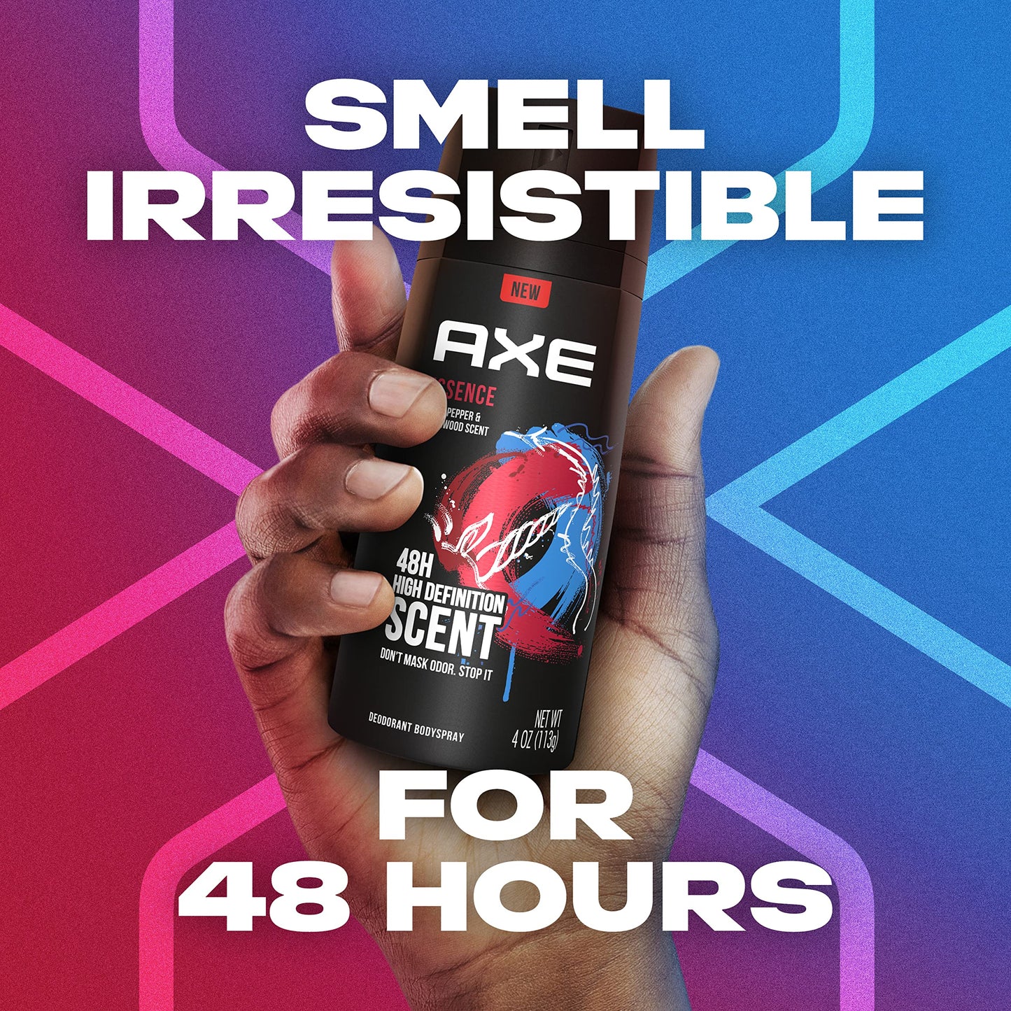 AXE Dual Action Body Spray Deodorant for Long Lasting Odor Protection Essence Black Pepper & Cedarwood Mens Deodorant Formulated Without Aluminum 4.0 oz, Twin Pack