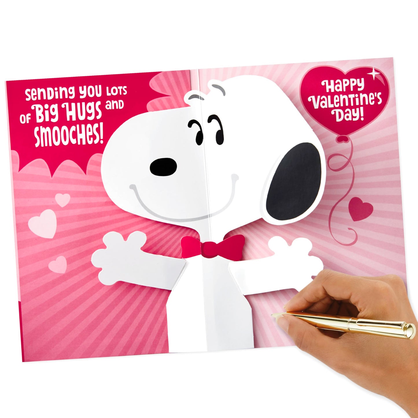 Hallmark Peanuts Valentine's Day Sound Card for Kids (Snoopy Hug) (699VCG3007)