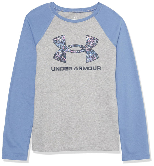 Under Armour Cloud Speckle ICON TEE, Mod Gray Speckle Logo, YXL