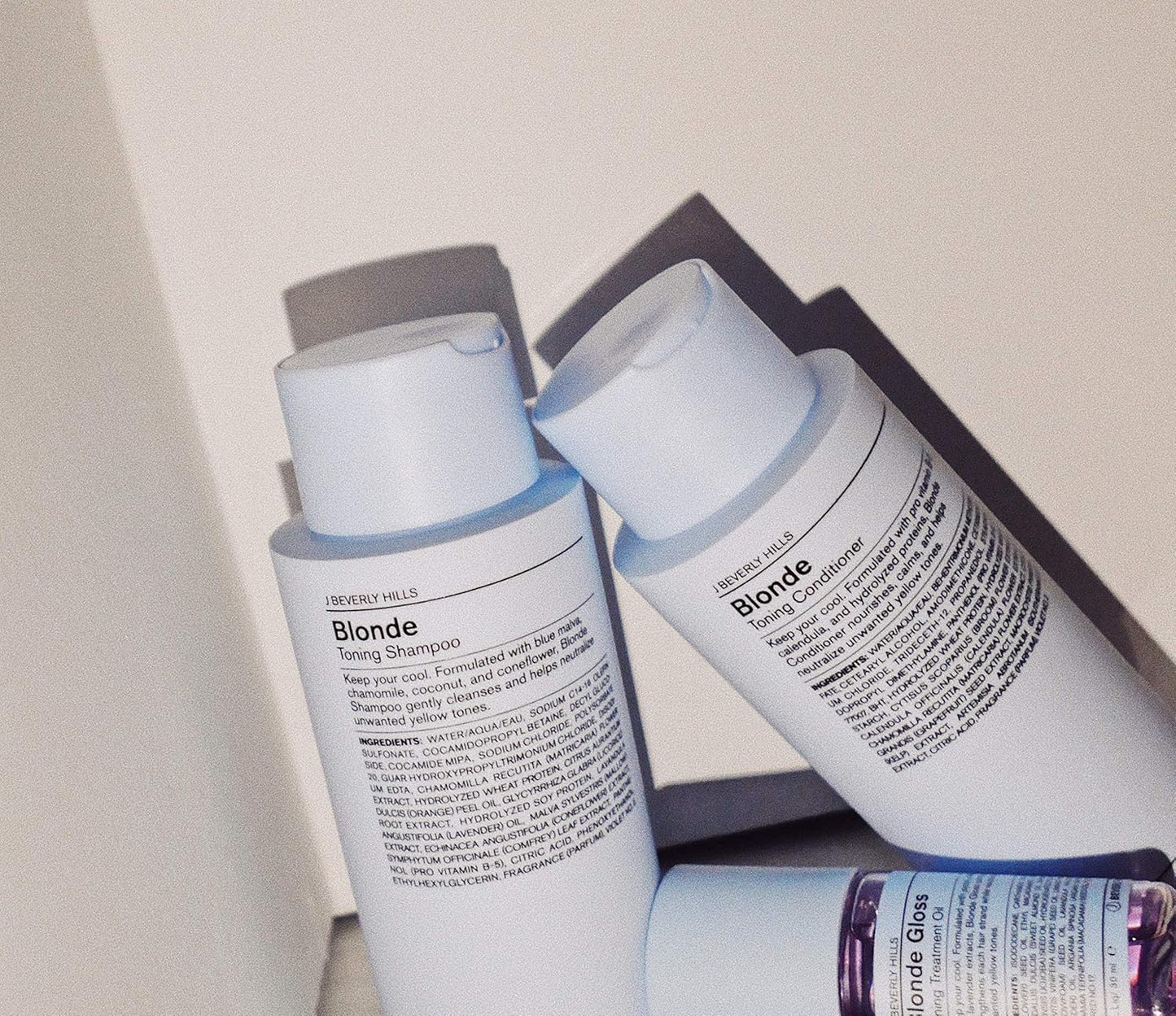 J Beverly Hills Blue Blonde Toning Conditioner - Vitamin B5 for Brassy Hair | 12 Oz & 32 Oz Options