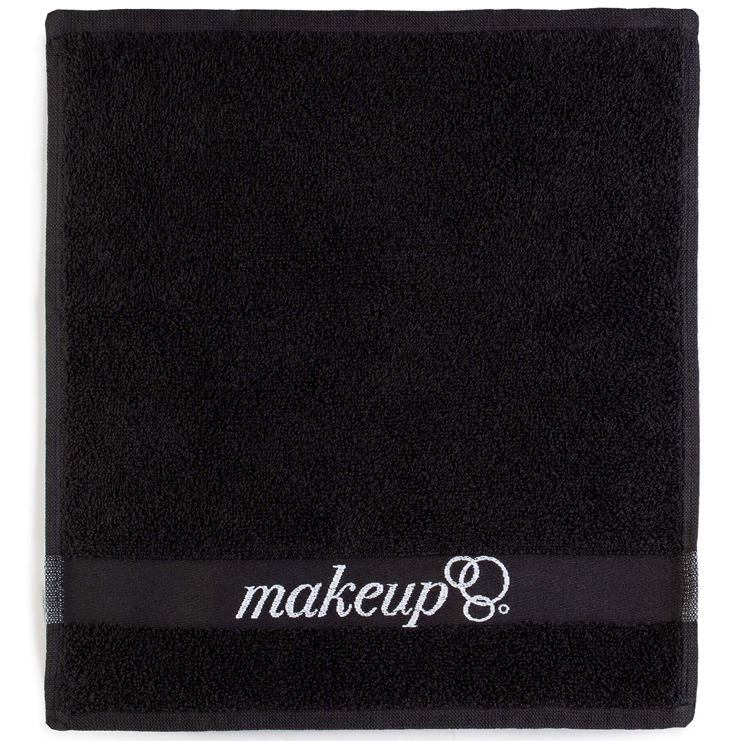 FABBPRO Black Makeup Remover Cloth Towels – Set of 6 Facial Makeup Eraser Towels 13" x 13" – Made in Turkey – Ultra Soft 100% Cotton – Chic Black Color – Beautiful Design – Gentle & Safe on Skin