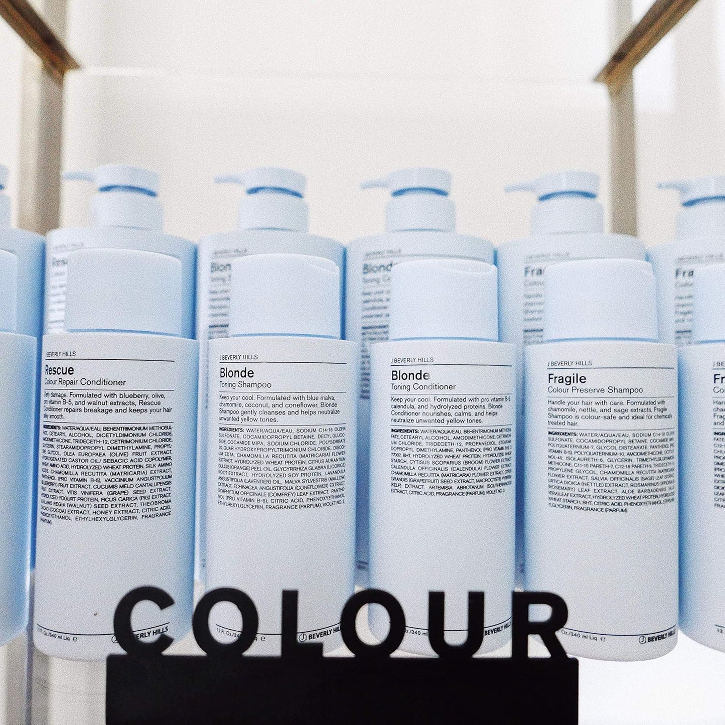 J Beverly Hills Blue Blonde Toning Conditioner - Vitamin B5 for Brassy Hair | 12 Oz & 32 Oz Options