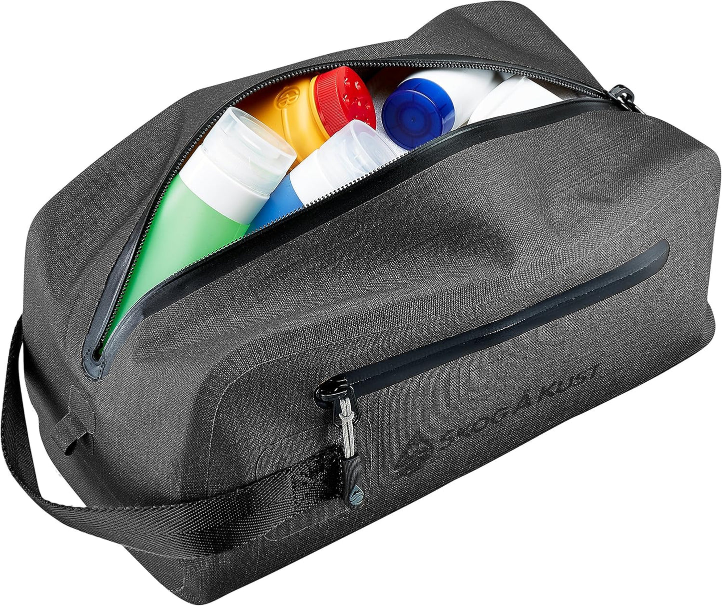 Skog Å Kust DoppSåk Waterproof Travel Toiletry Bag - Large, Leak-Proof Design, Black