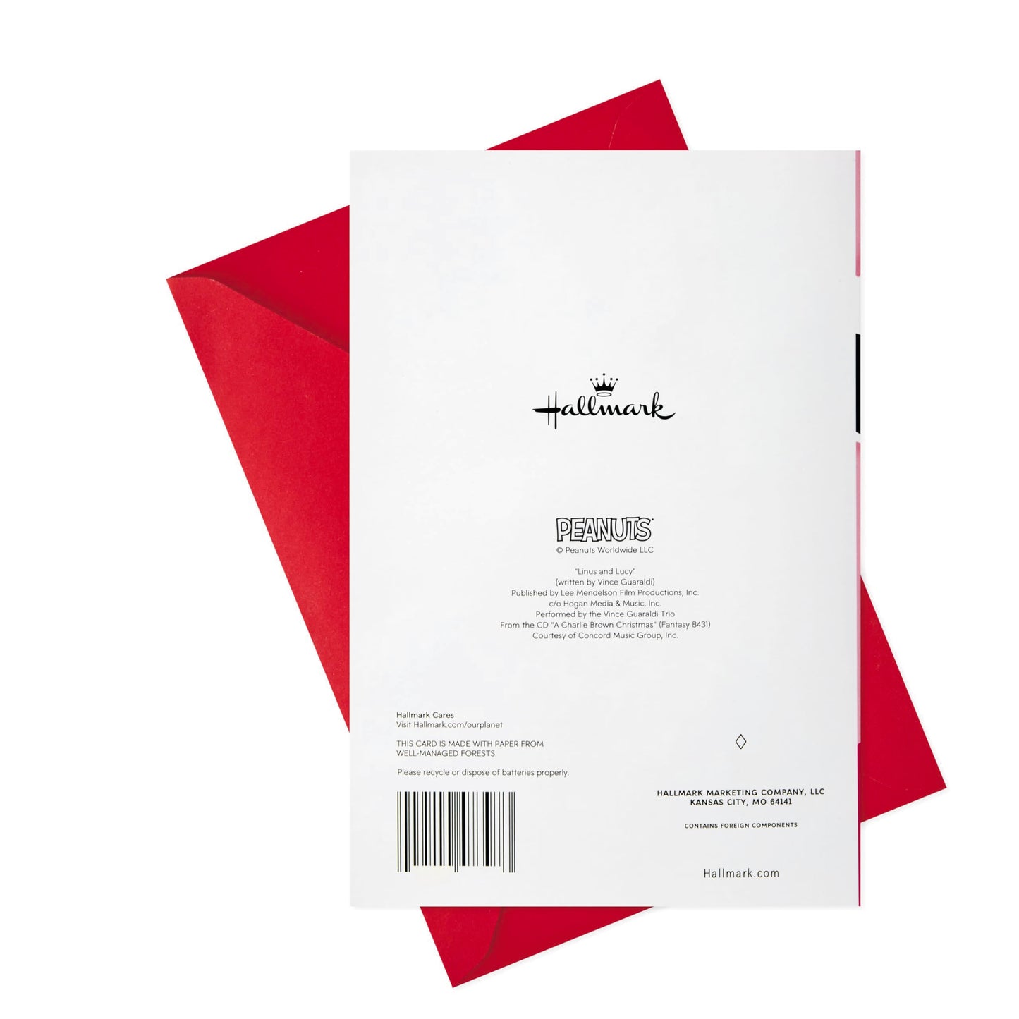 Hallmark Peanuts Valentine's Day Sound Card for Kids (Snoopy Hug) (699VCG3007)