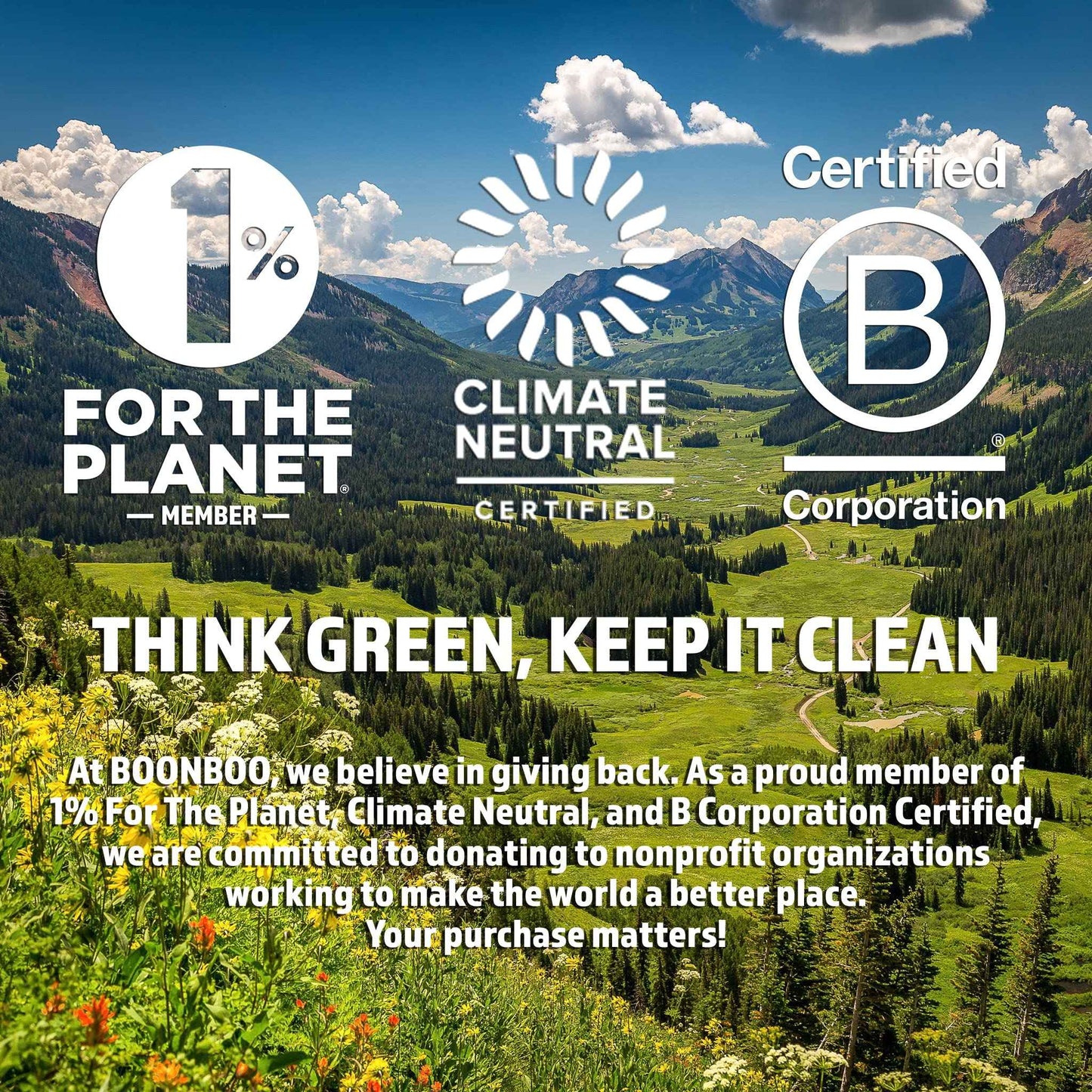 BOONBOO Dental Floss Refill, Charcoal Woven Thread, 8 Pieces, Mint