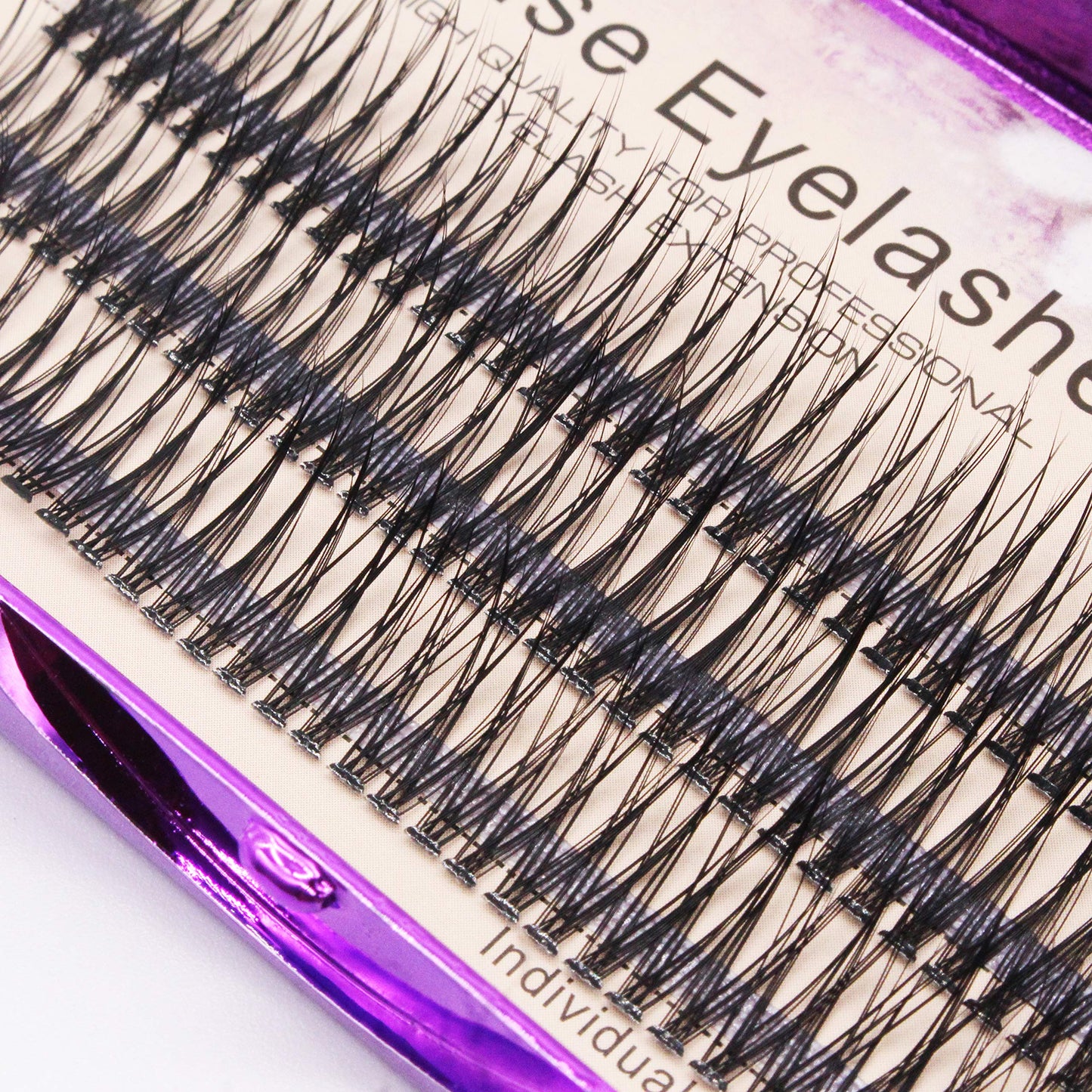 Bodermincer 120pcs D Curl 12D Fish Tail Lash Clusters Natural Soft Long PBT Mink False Eyelashes Individual Lashes Handmade Fake Eyelashes Extension (10mm)