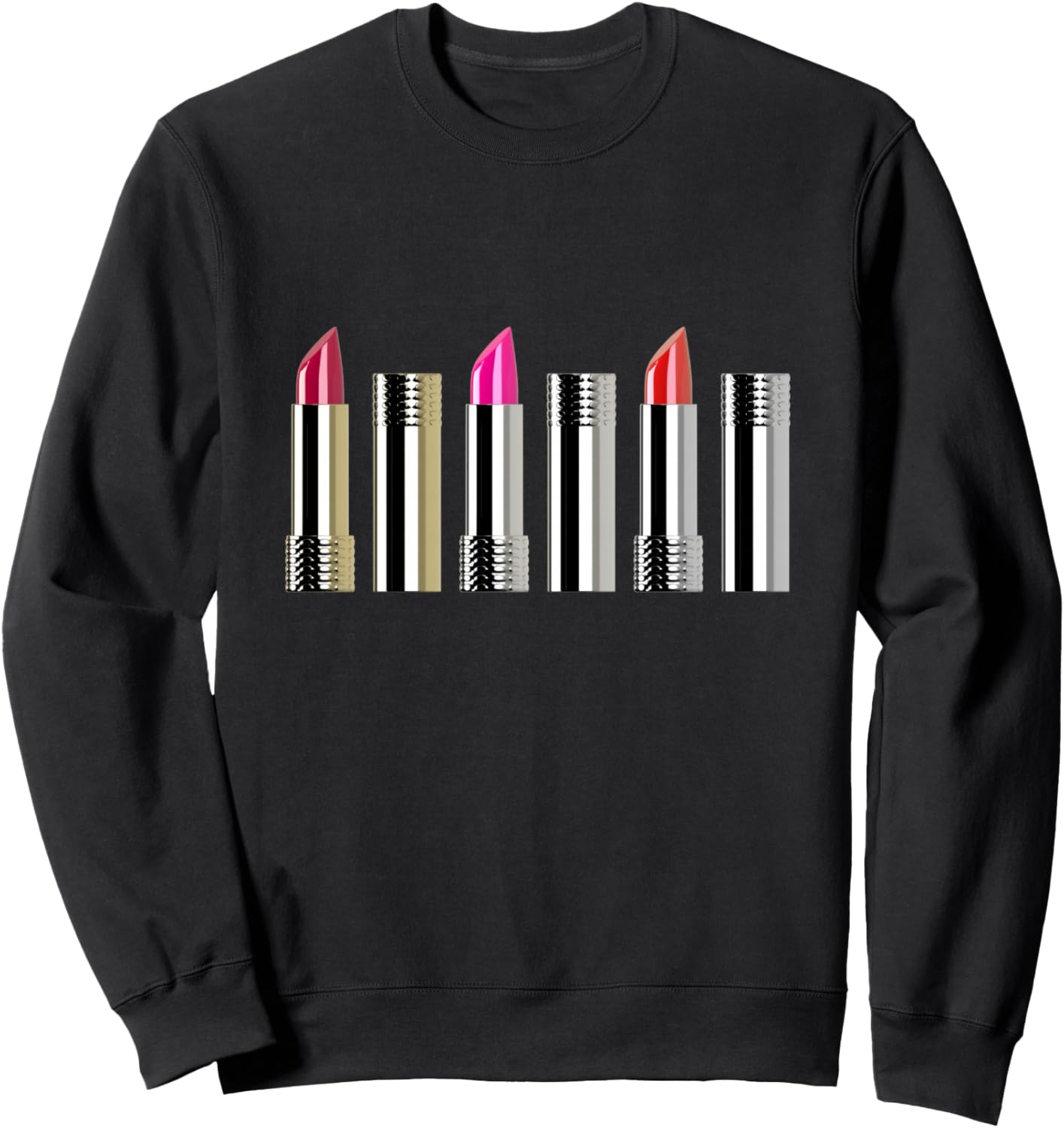 Lipstick Sweatshirt - Cozy Grey Pullover for Women | Size Small