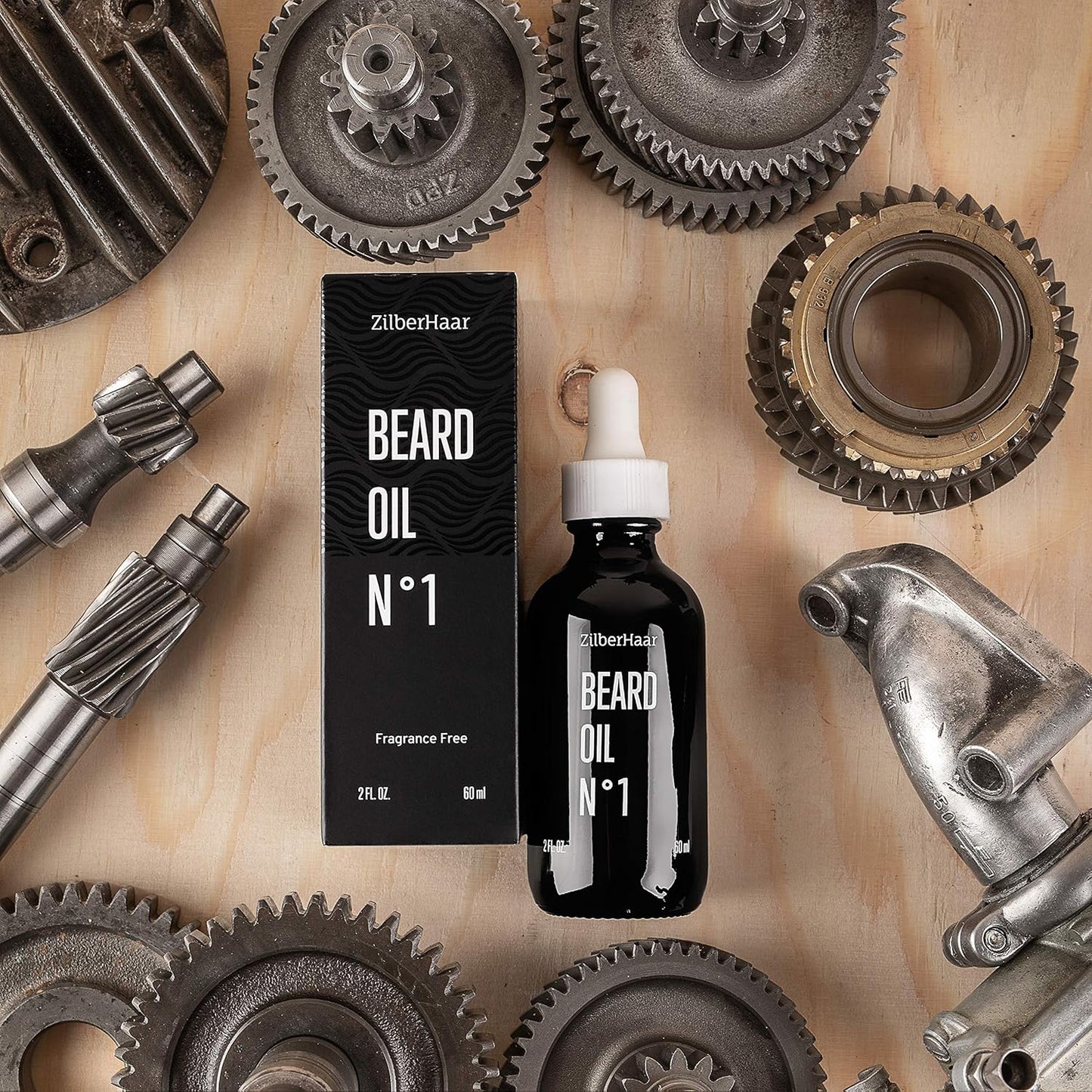 ZilberHaar Beard Oil - Organic Moroccan Jojoba & Argan Oil for Natural Growth | 2 oz